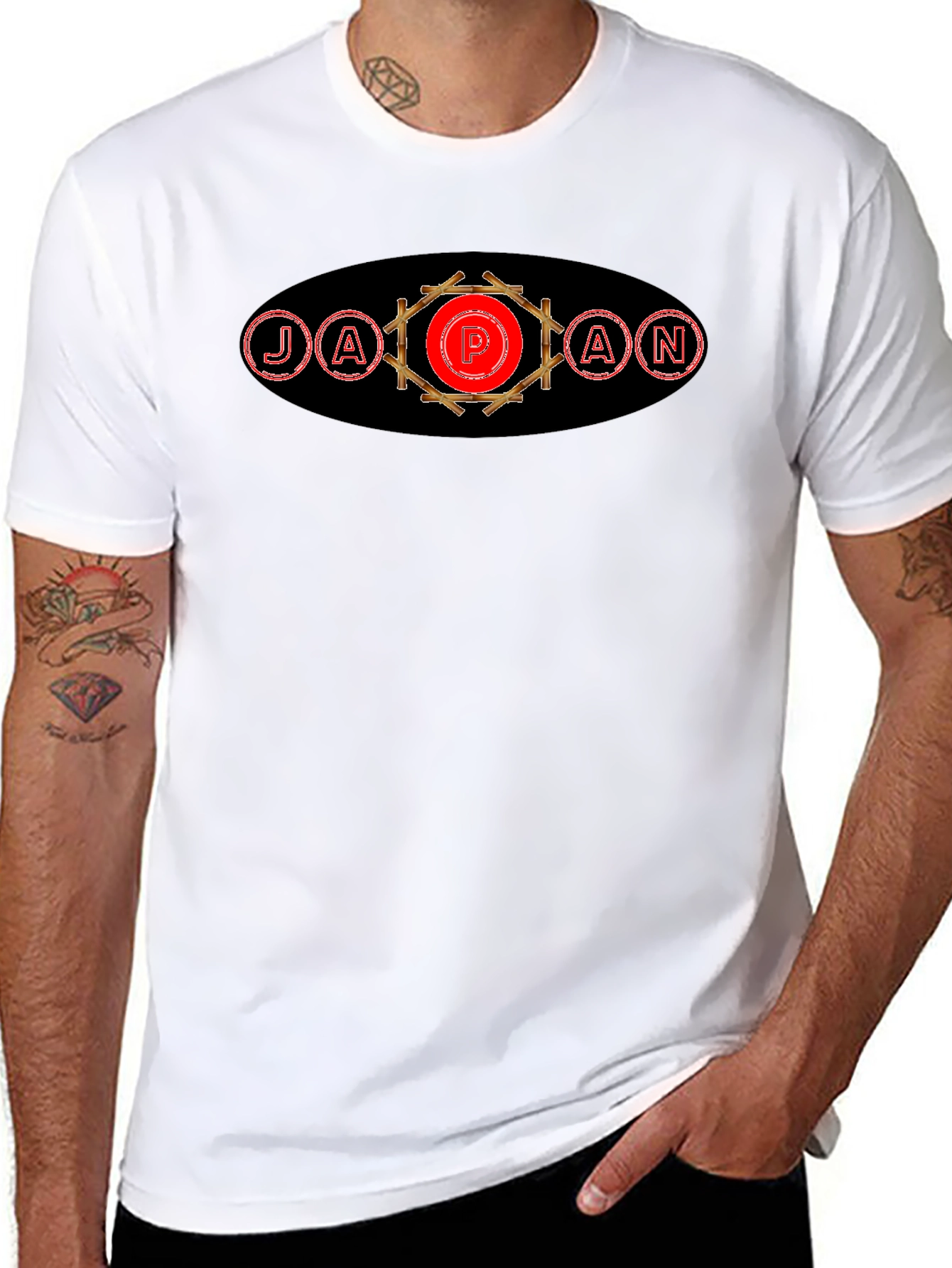 Japan Design Black T-Shirt