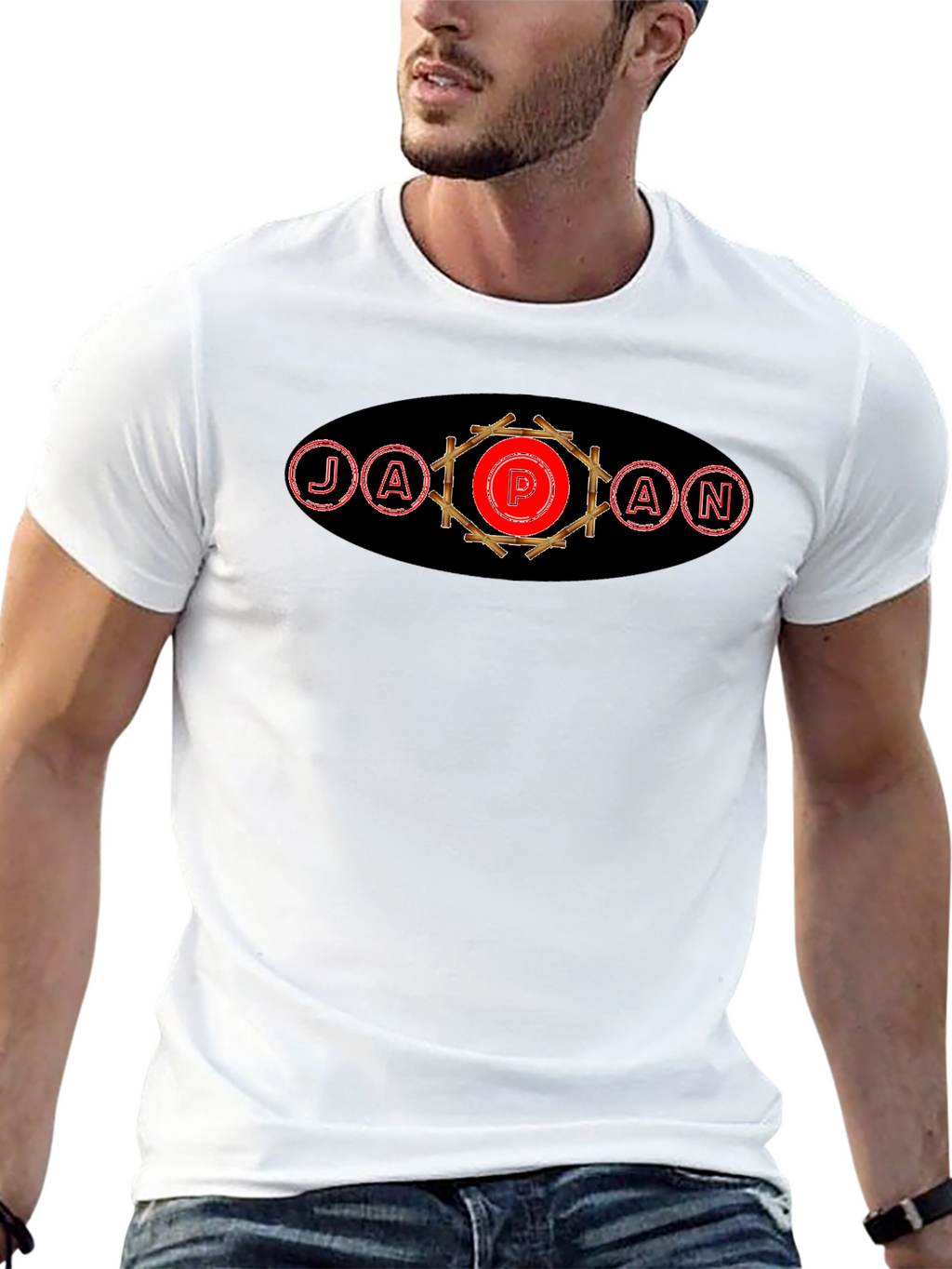Japan Design Black T-Shirt