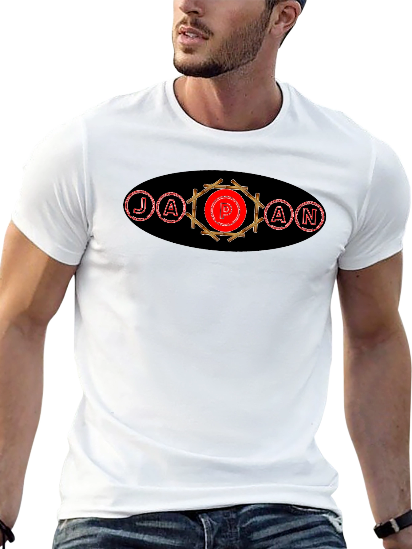 Japan Design Black T-Shirt