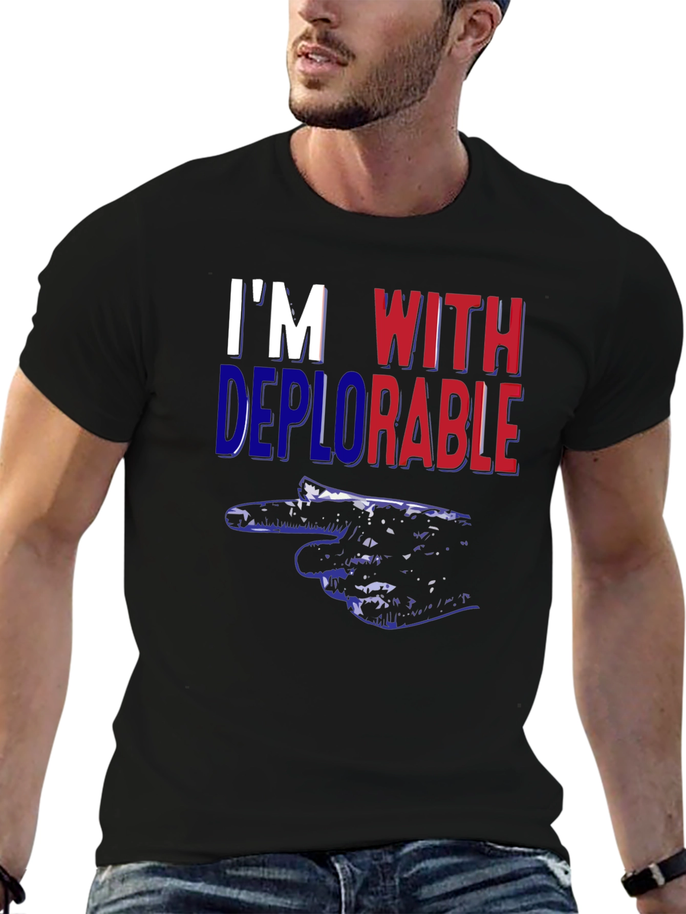 Im With Deplorable Pointing Hand Political T-Shirt