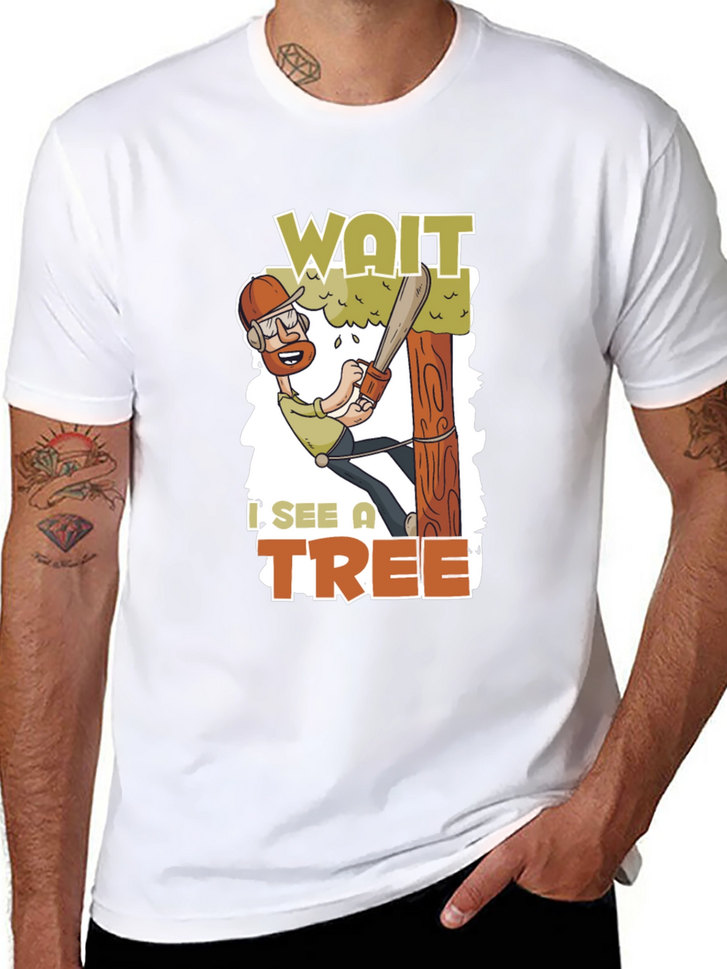 Wait I See a Tree Funny Arborist T-Shirt