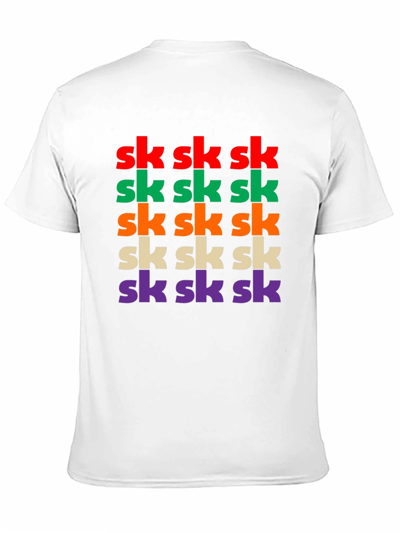 Vibrant SK Pattern Graphic T-Shirt