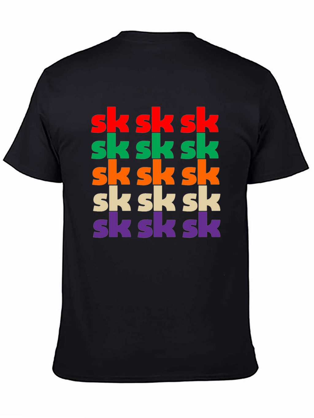 Vibrant SK Pattern Graphic T-Shirt
