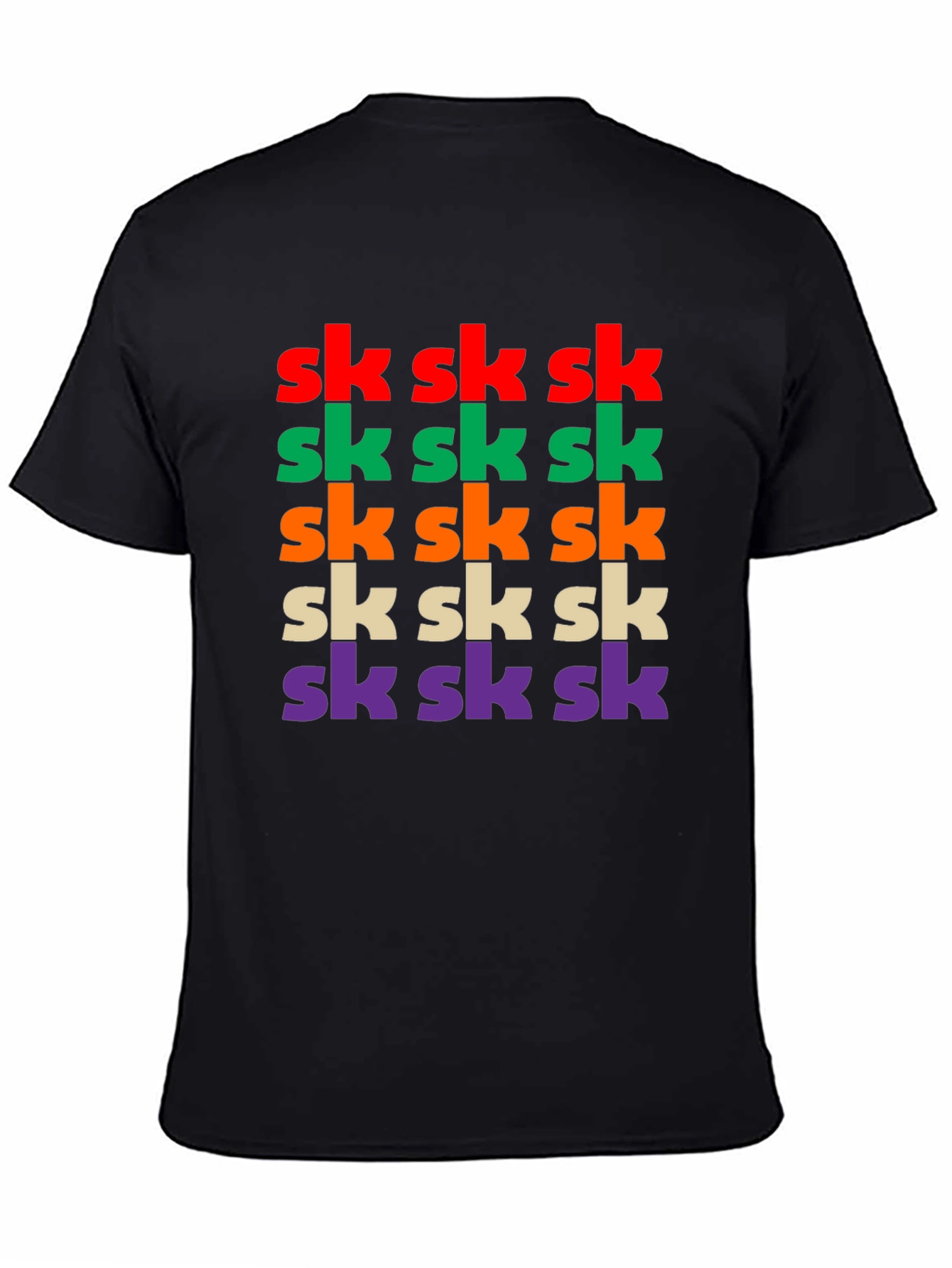 Vibrant SK Pattern Graphic T-Shirt