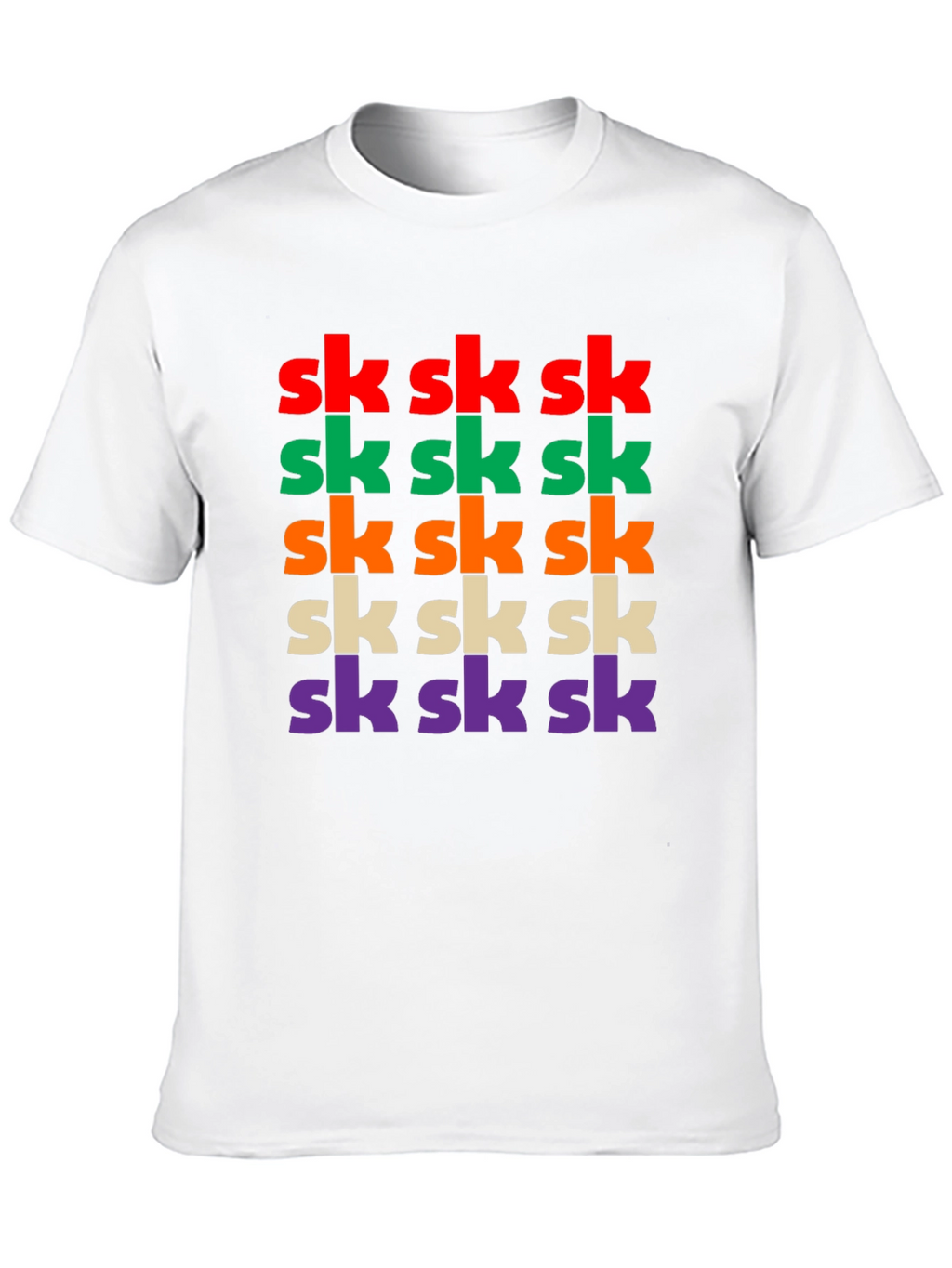 Vibrant SK Pattern Graphic T-Shirt