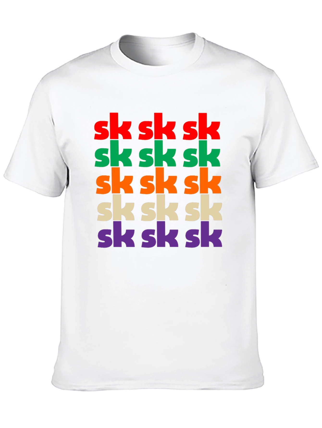 Vibrant SK Pattern Graphic T-Shirt