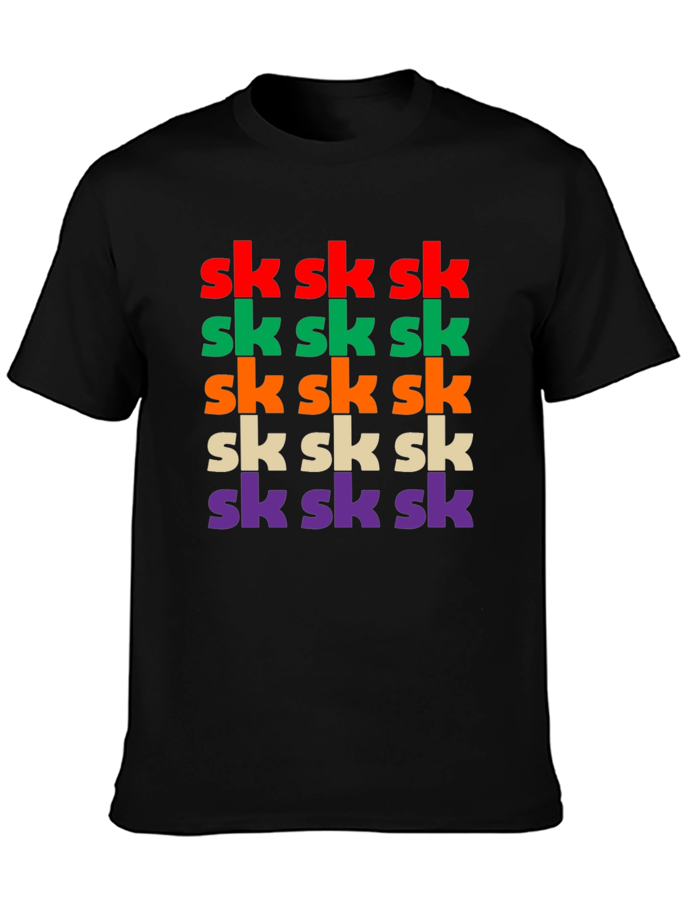 Vibrant SK Pattern Graphic T-Shirt