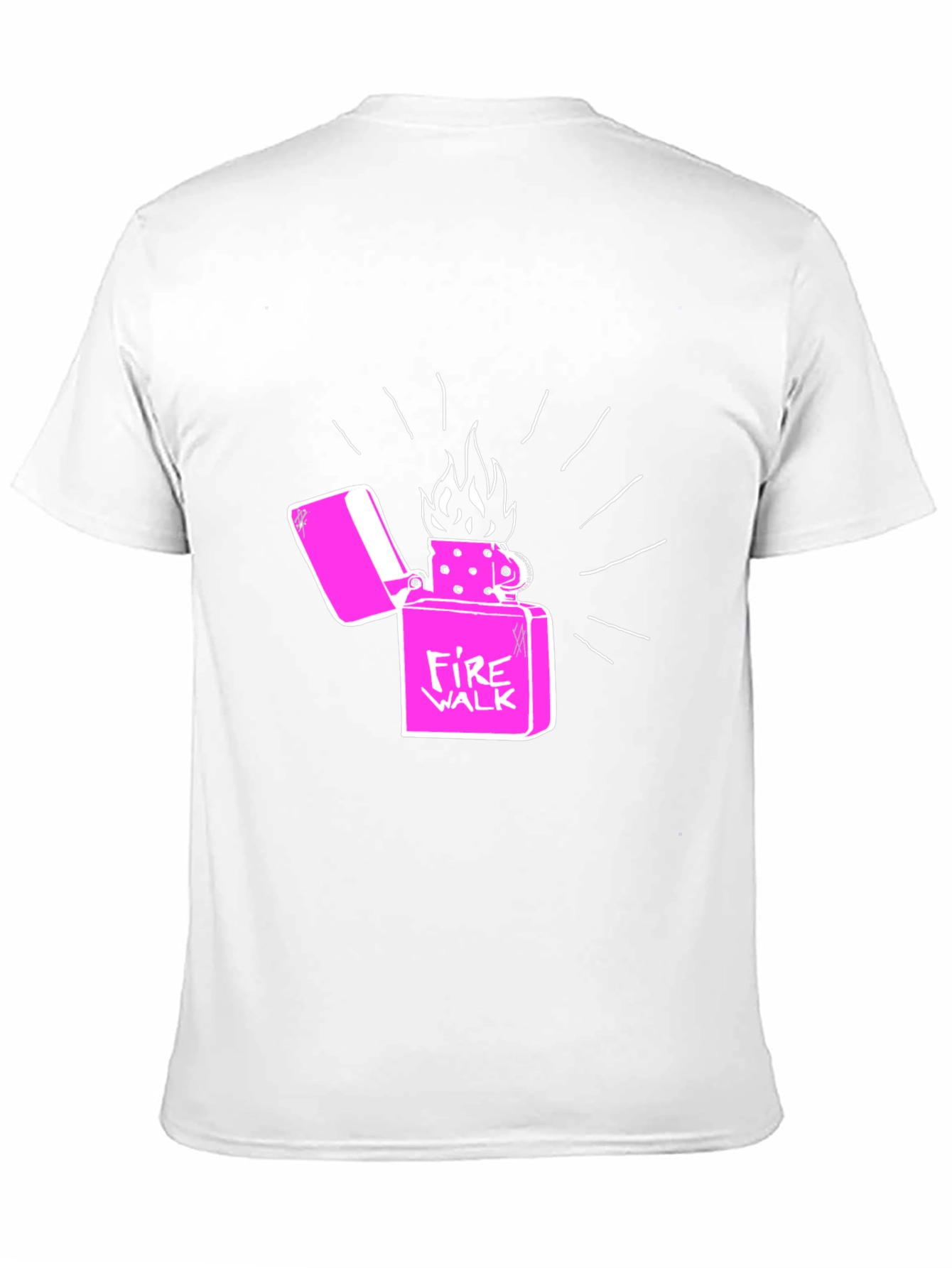 Fire Walk Lighter Graphic T-Shirt - Casual Cotton Tee