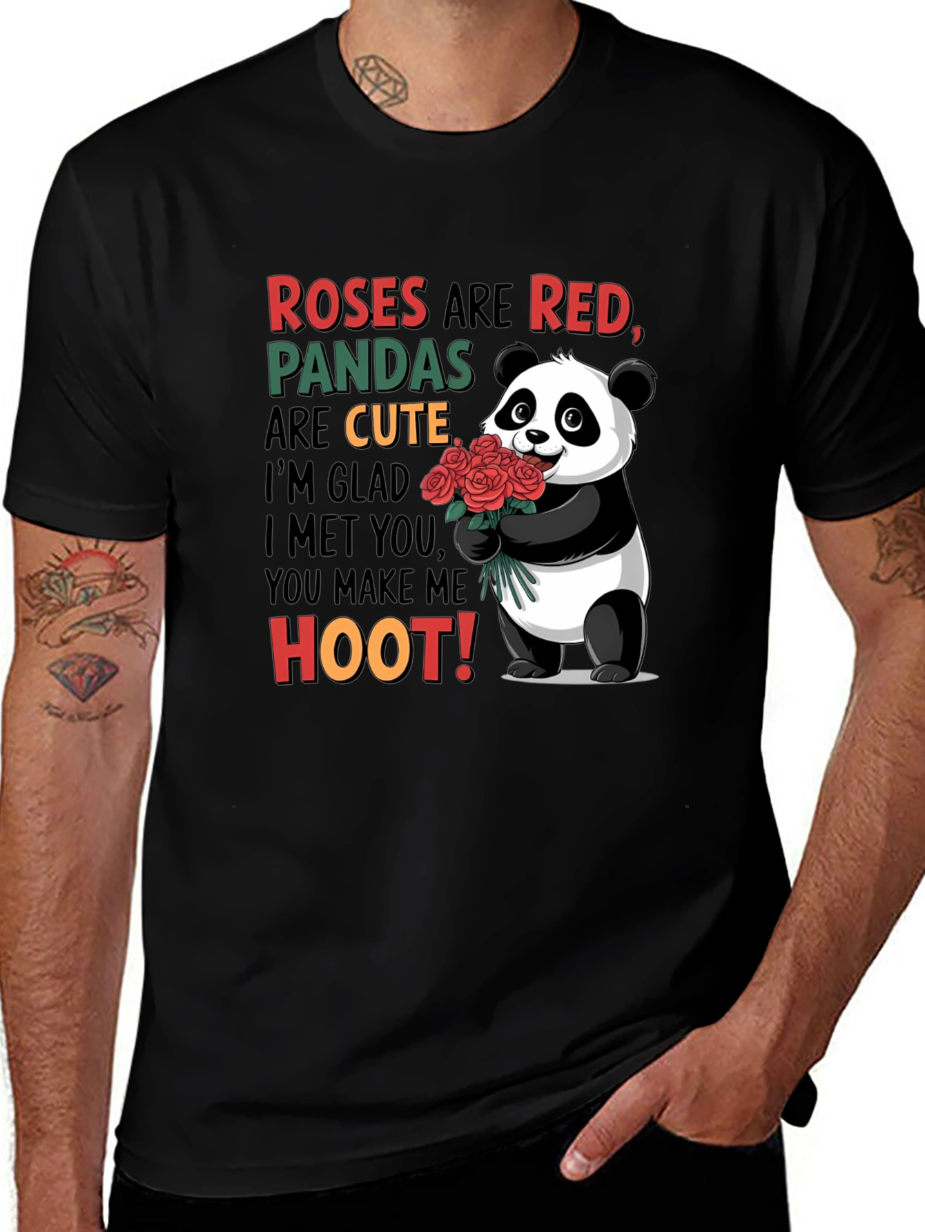 Roses Are Red Panda T-Shirt