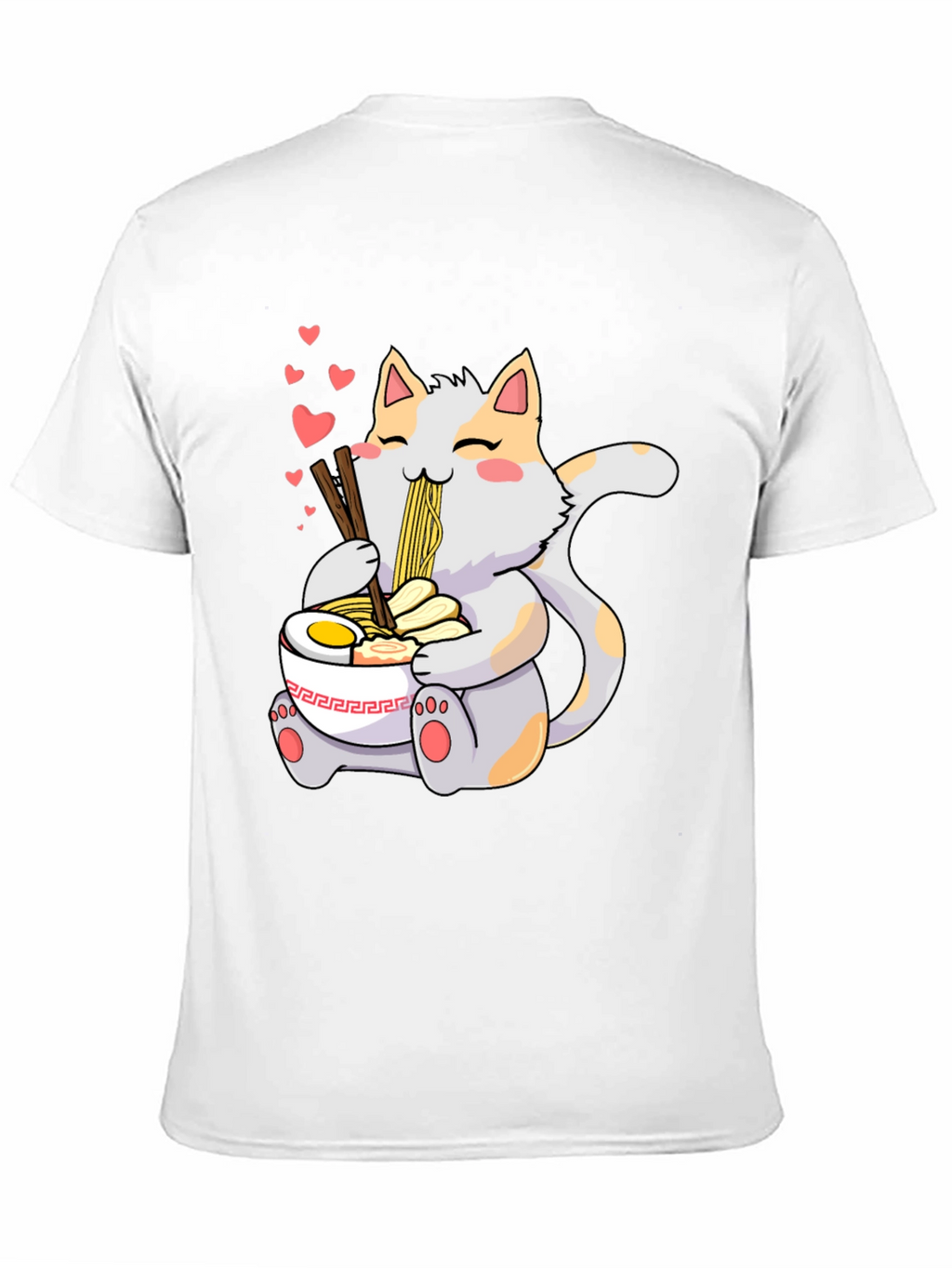 Cute Cat Ramen T-Shirt - Kawaii Anime Style