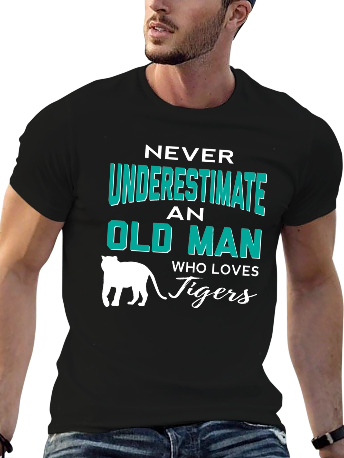 Never Underestimate an Old Man Who Loves Tigers T-Shirt