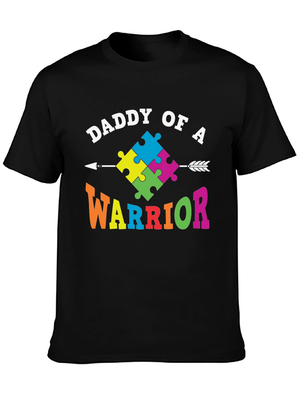 Daddy of a Warrior Autism Awareness T-Shirt