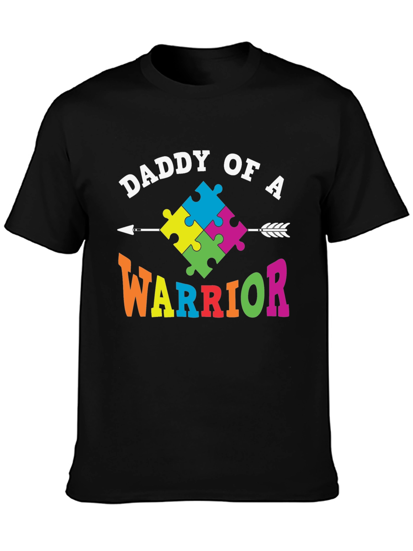 Daddy of a Warrior Autism Awareness T-Shirt