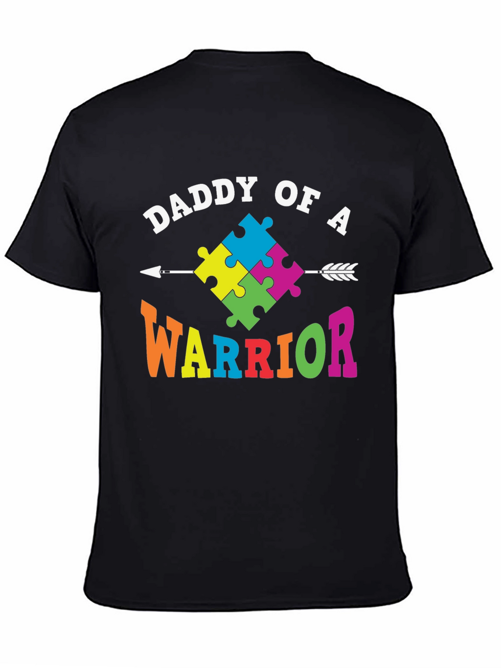 Daddy of a Warrior Autism Awareness T-Shirt