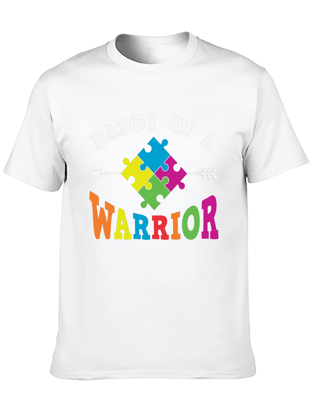 Daddy of a Warrior Autism Awareness T-Shirt