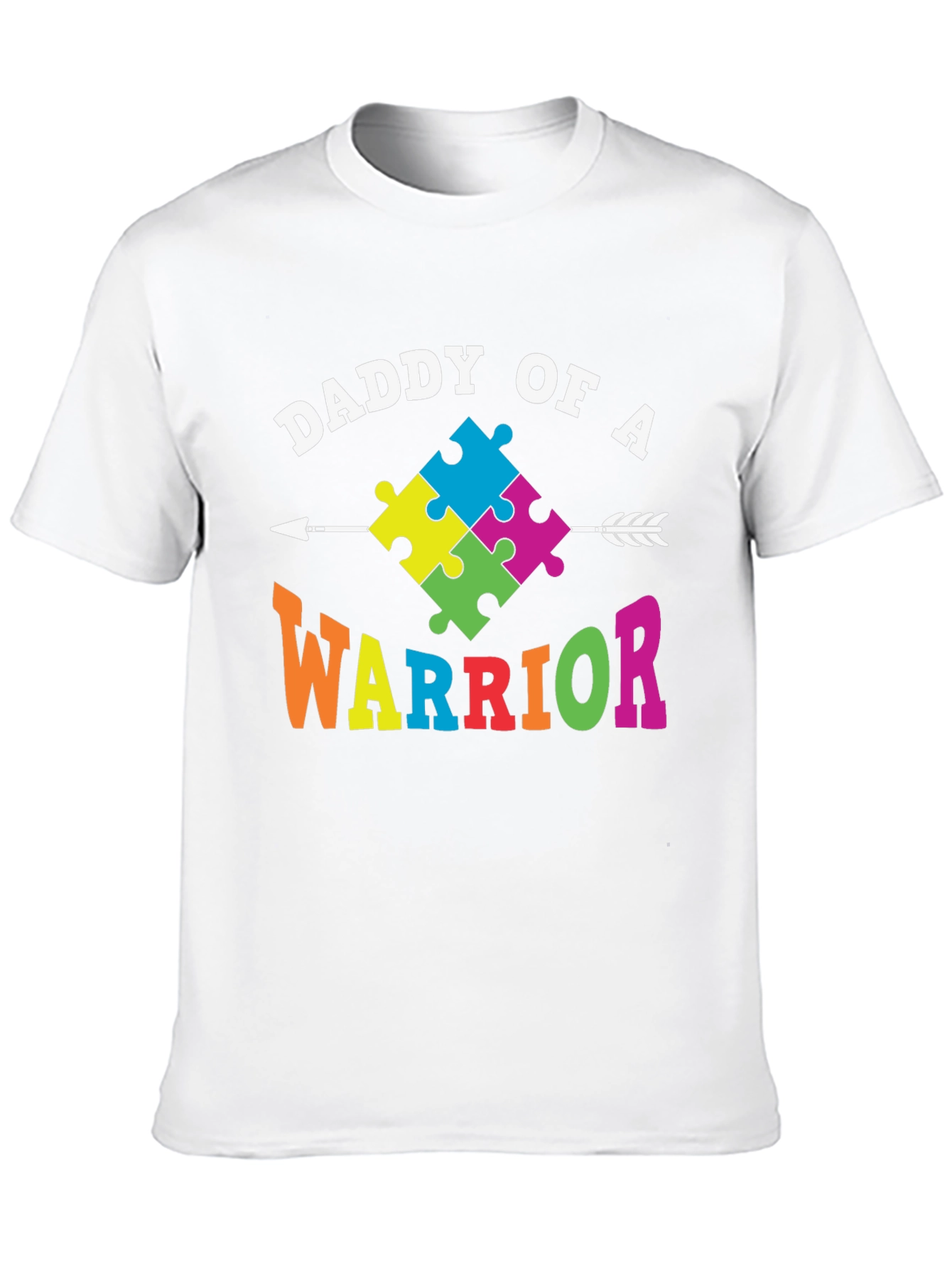 Daddy of a Warrior Autism Awareness T-Shirt