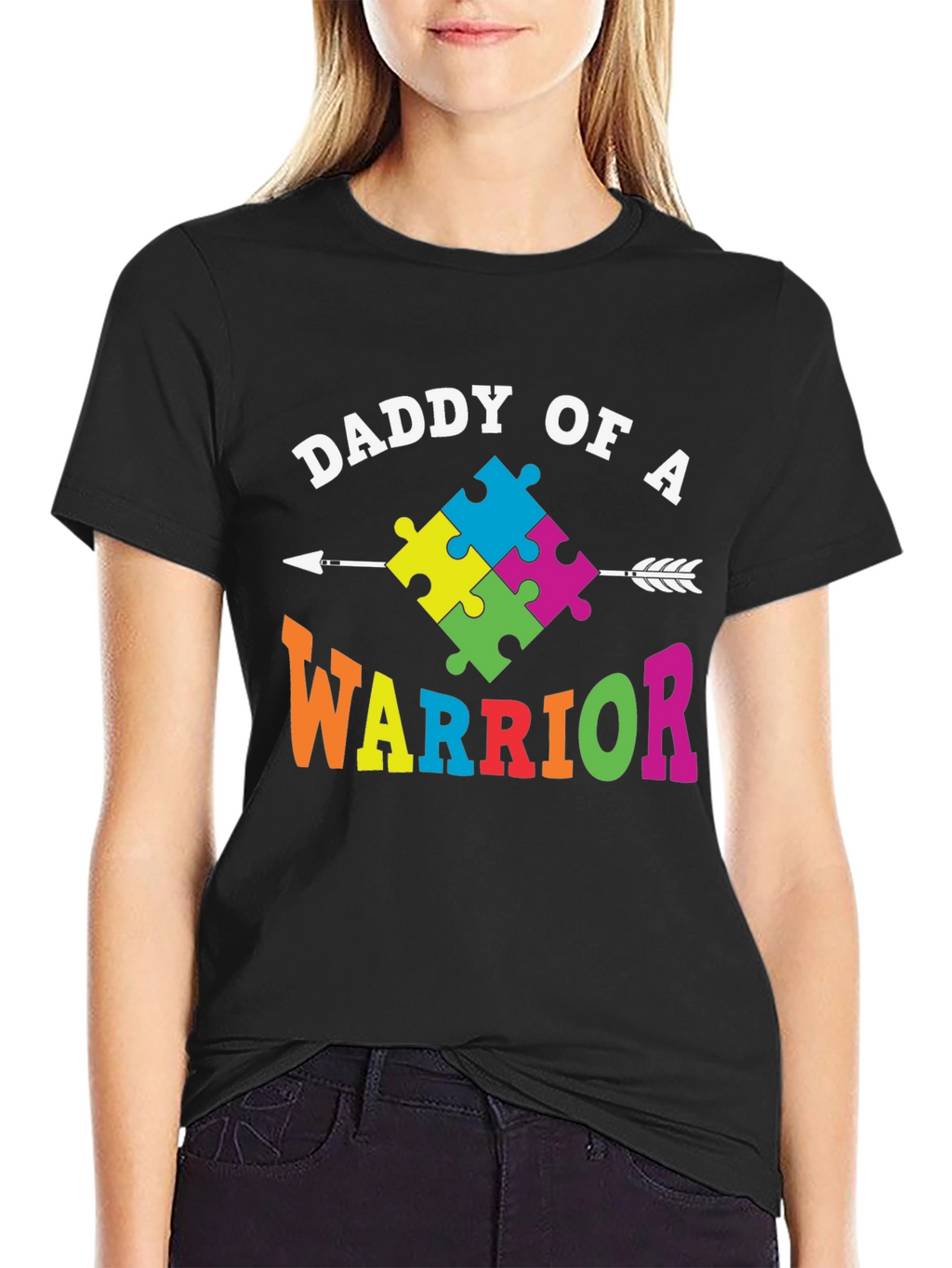 Daddy of a Warrior Autism Awareness T-Shirt