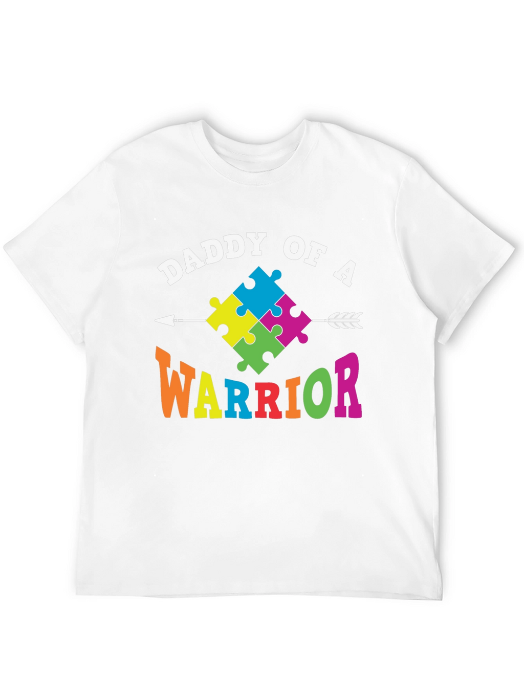 Daddy of a Warrior Autism Awareness T-Shirt