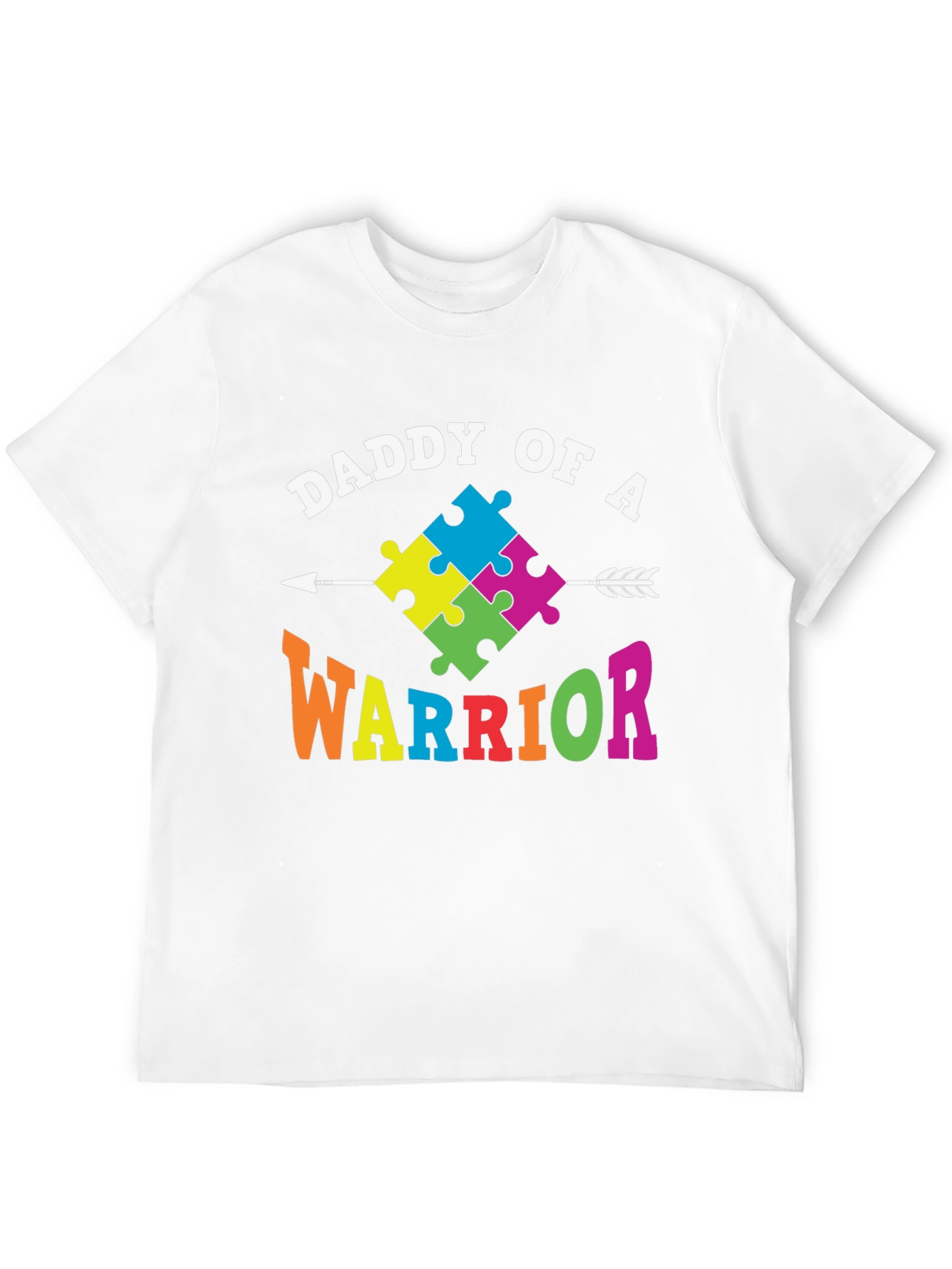 Daddy of a Warrior Autism Awareness T-Shirt