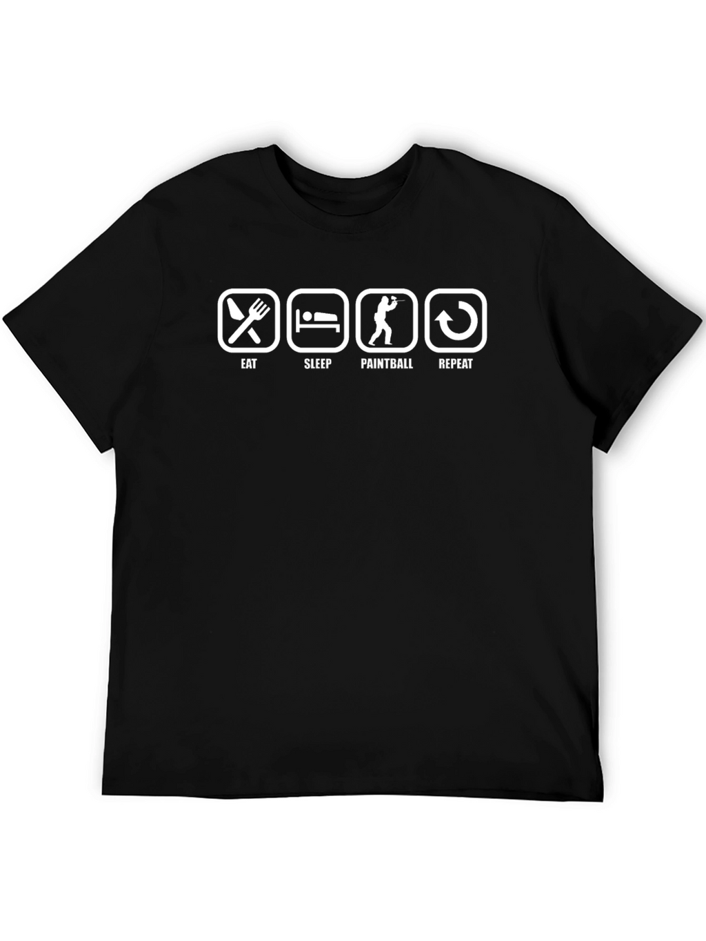 Eat Sleep Paintball Repeat T-Shirt - Gamer Funny Tee