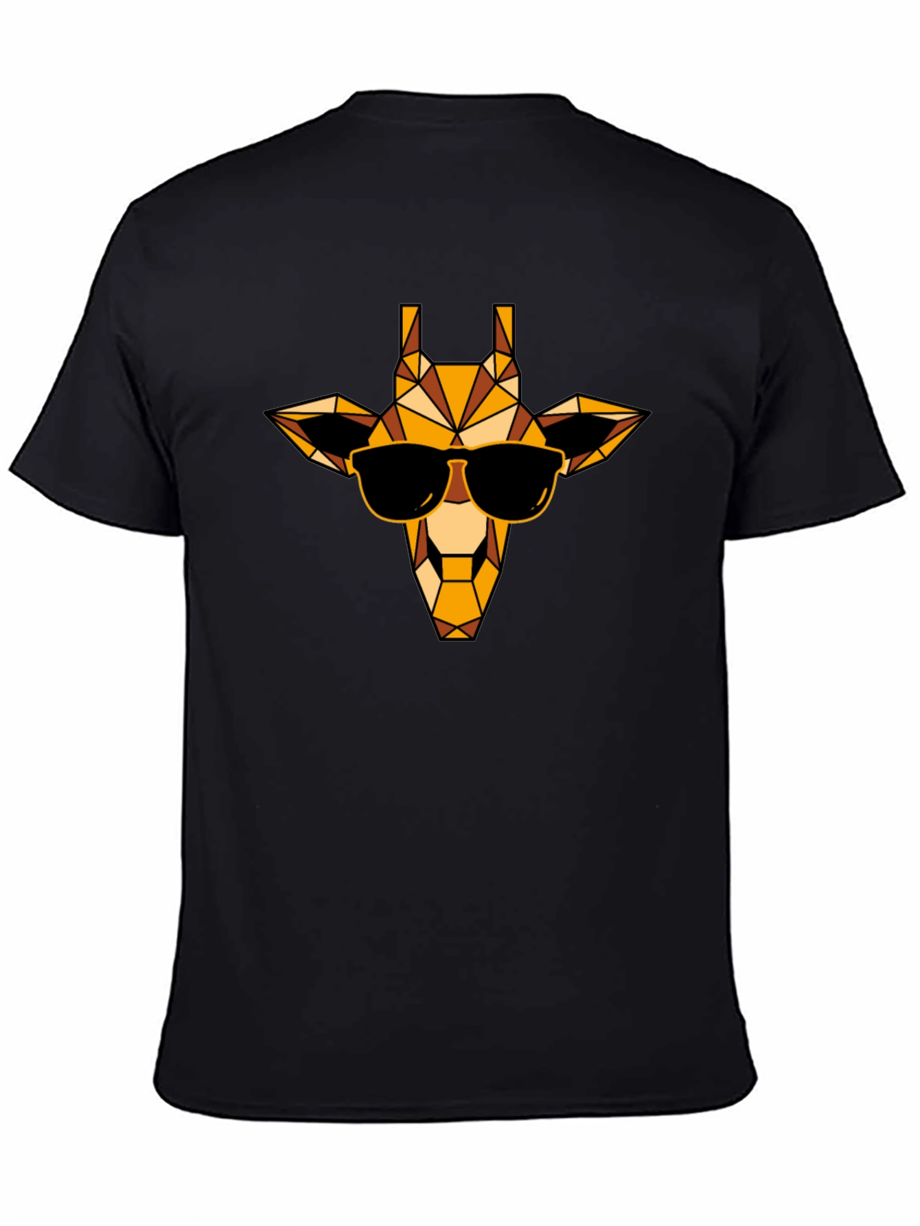 Cool Giraffe Graphic Tee - Black Casual Shirt