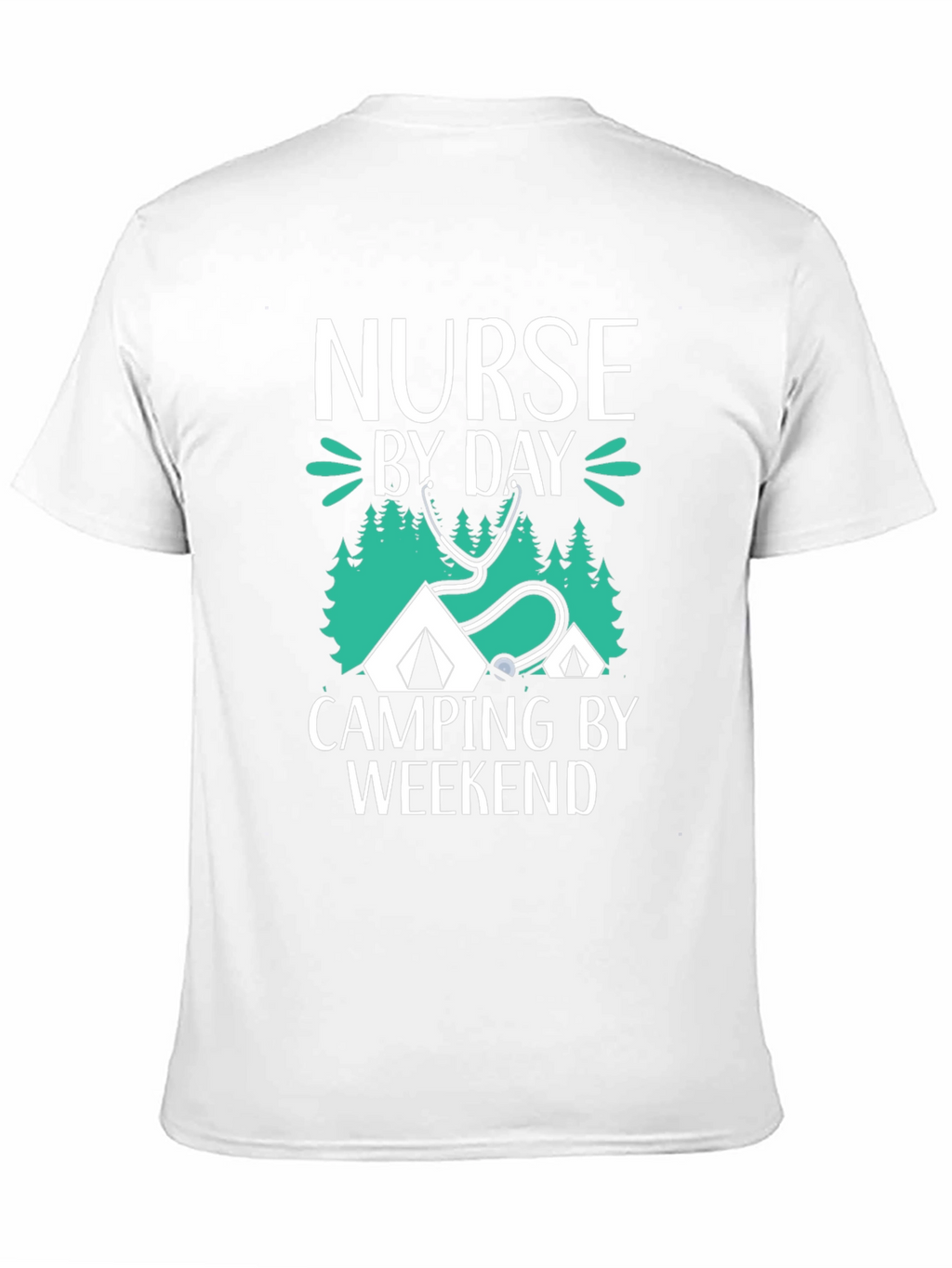 Nurse Camping Graphic T-Shirt - Black