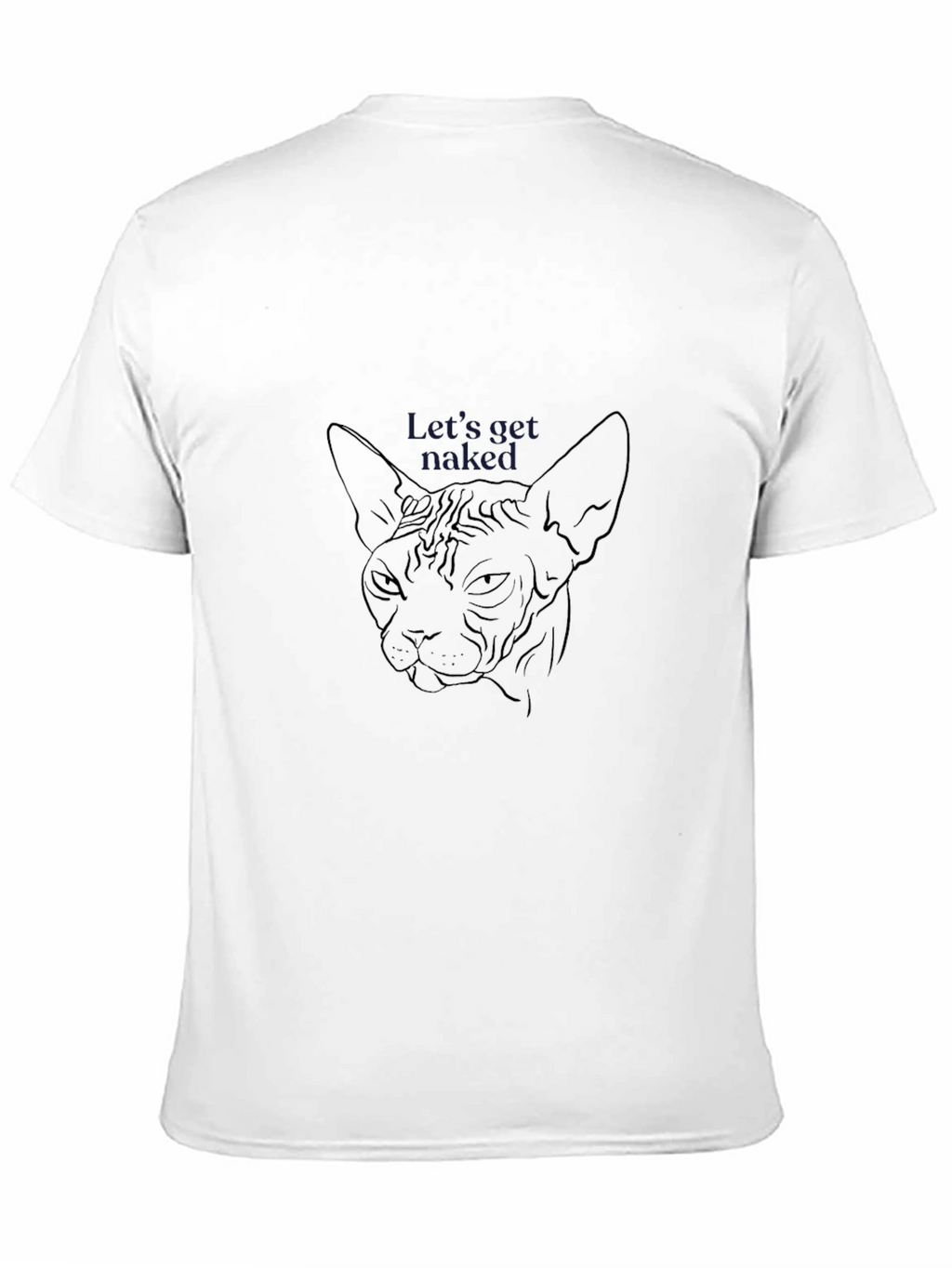 Sphynx Cat Line Art T-Shirt - Lets Get Naked