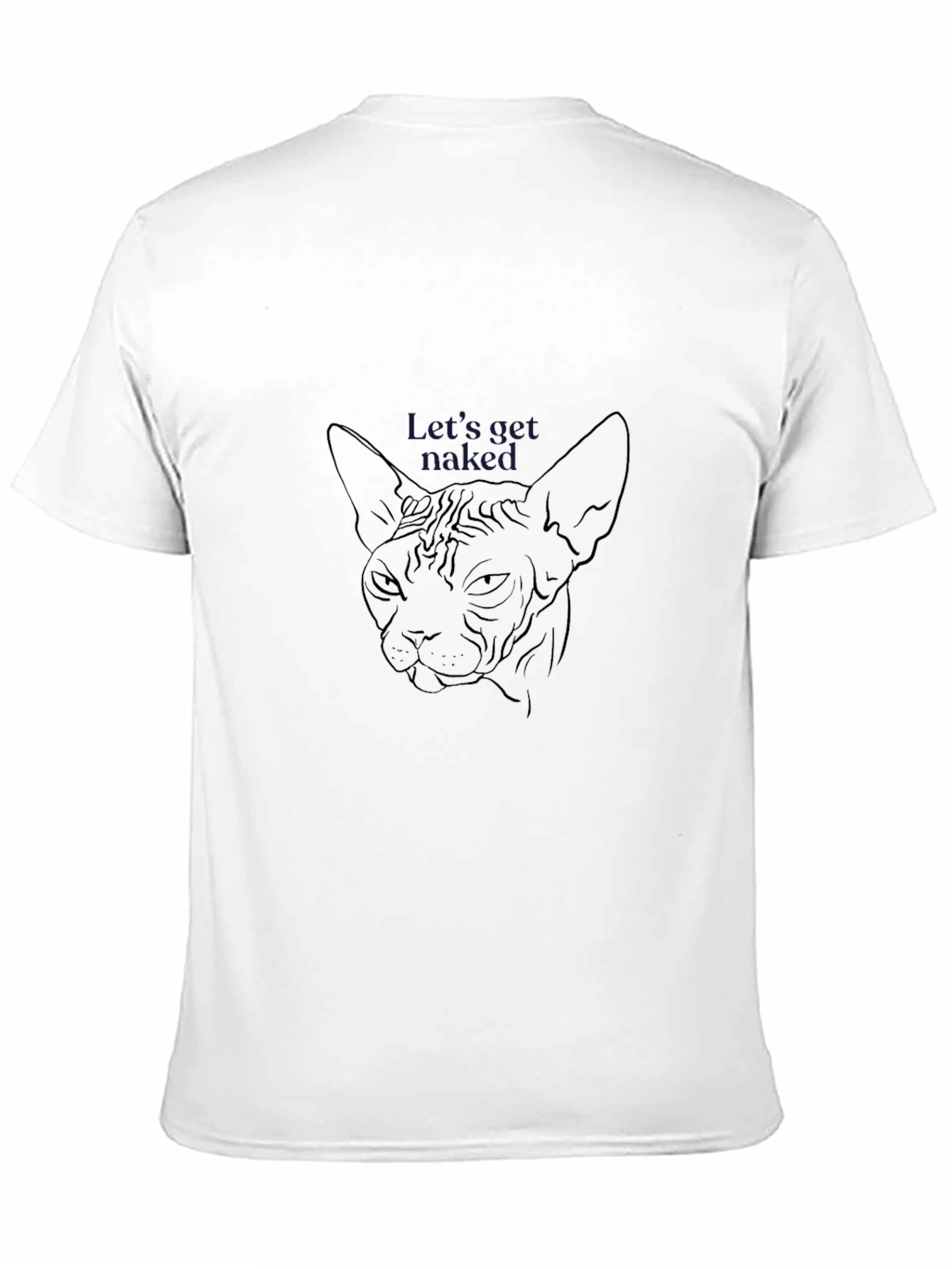 Sphynx Cat Line Art T-Shirt - Lets Get Naked