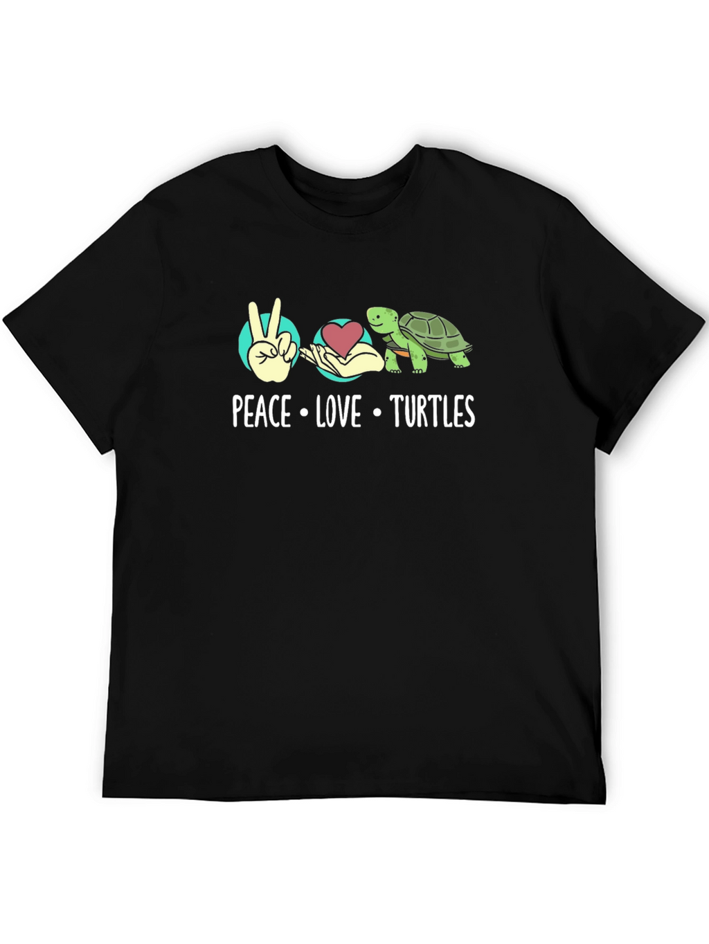 Peace Love Turtles Graphic T-Shirt