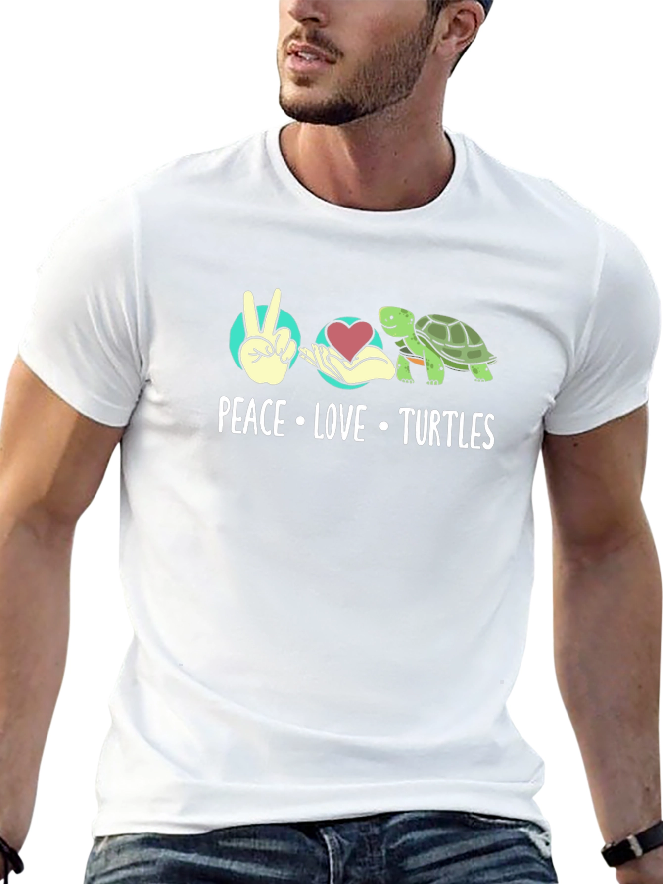 Peace Love Turtles Graphic T-Shirt