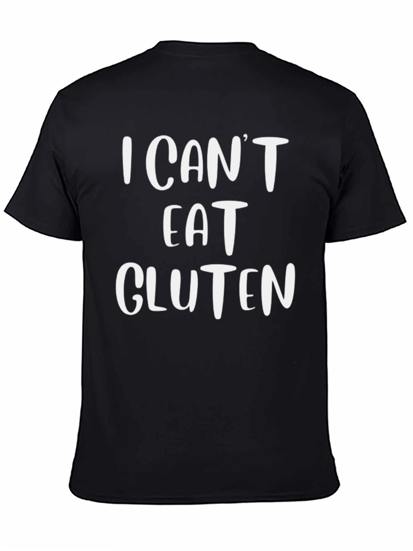 I Cant Eat Gluten Graphic Tee - Black T-Shirt