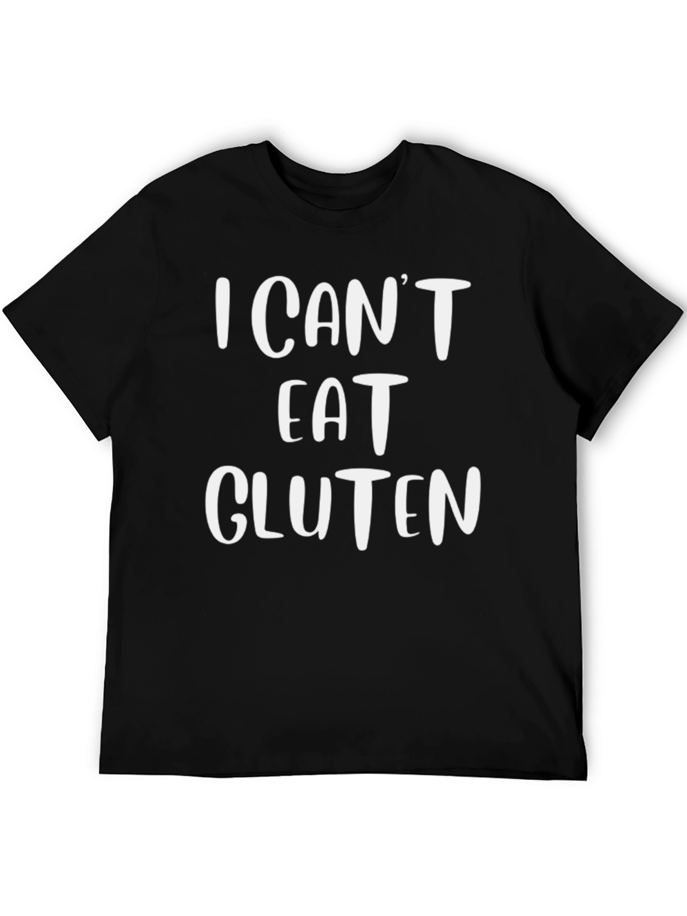 I Cant Eat Gluten Graphic Tee - Black T-Shirt
