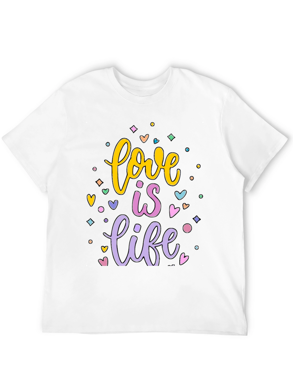 Love is Life Graphic T-Shirt - Black Cotton Tee