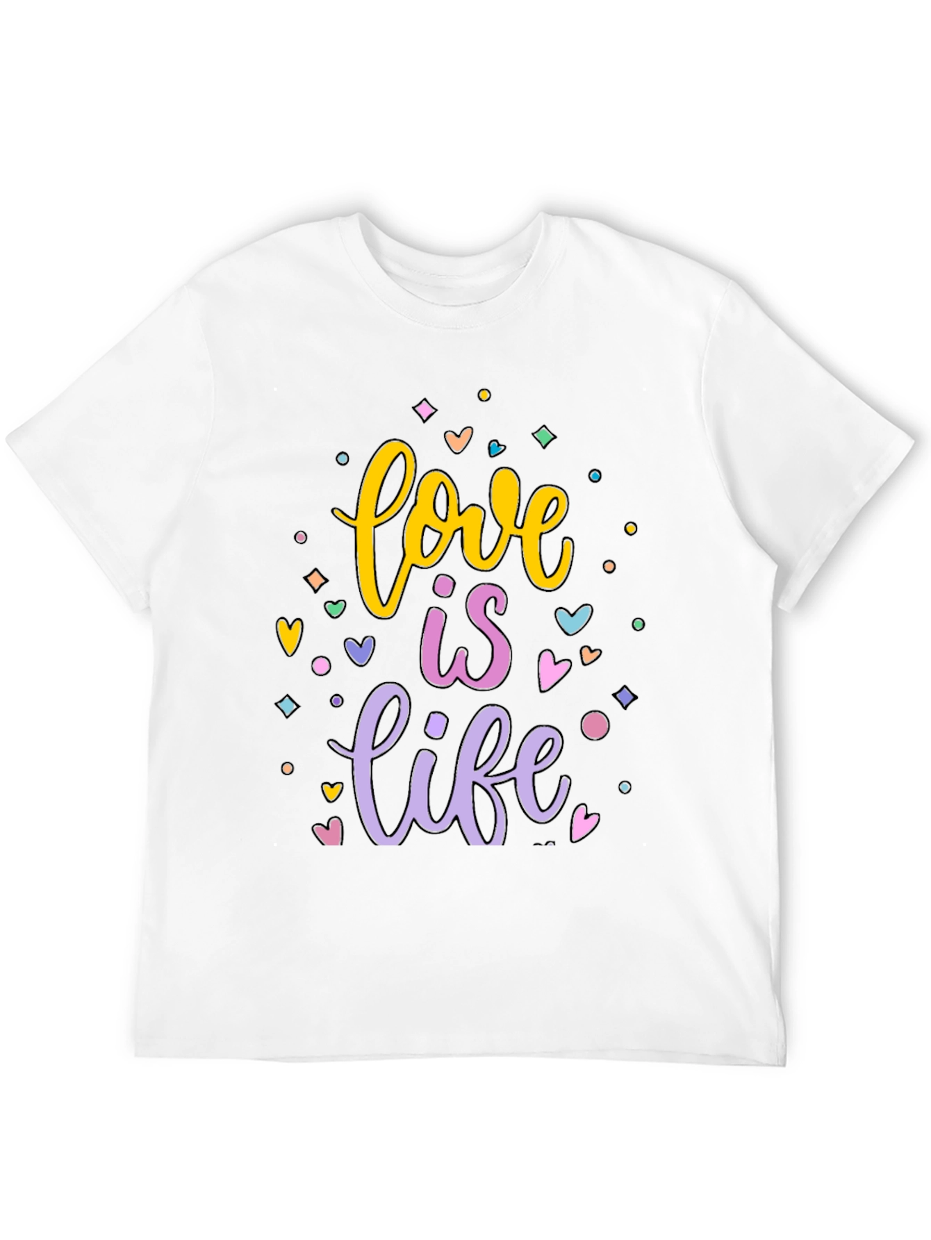 Love is Life Graphic T-Shirt - Black Cotton Tee