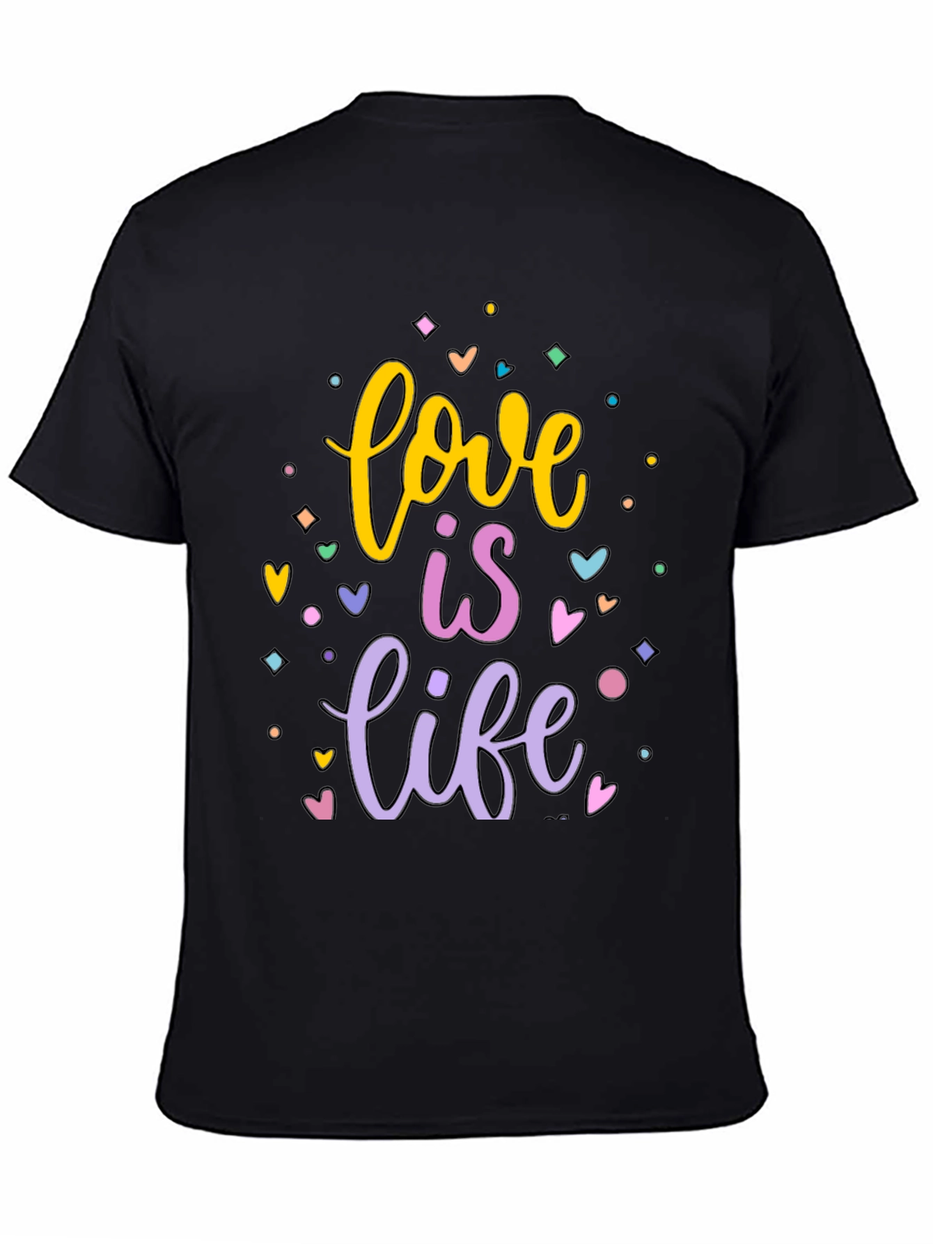 Love is Life Graphic T-Shirt - Black Cotton Tee