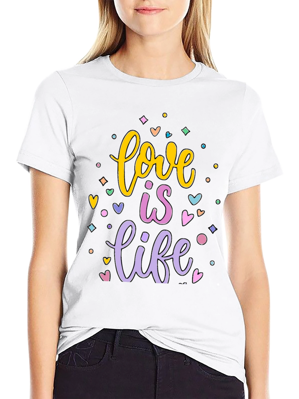 Love is Life Graphic T-Shirt - Black Cotton Tee