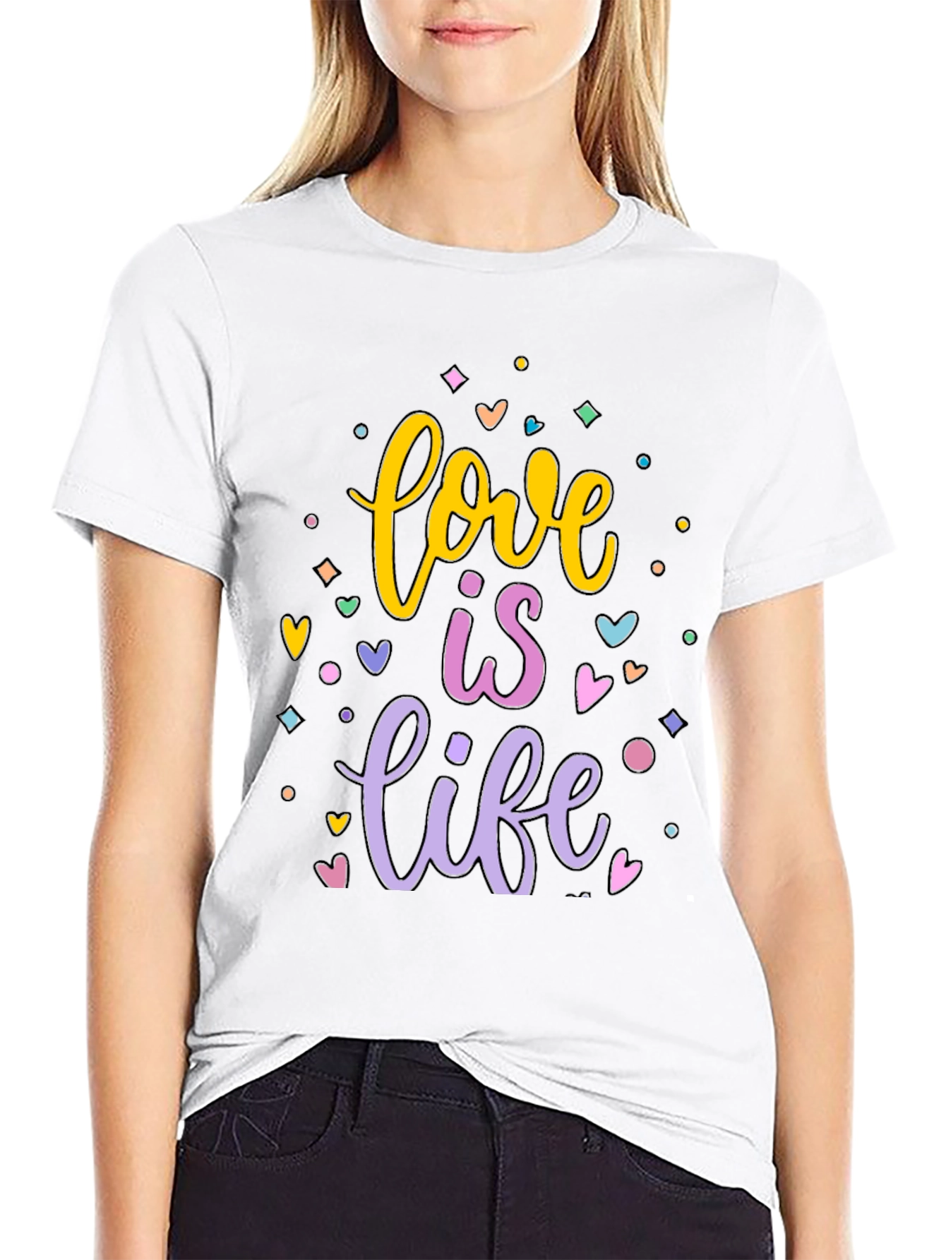 Love is Life Graphic T-Shirt - Black Cotton Tee