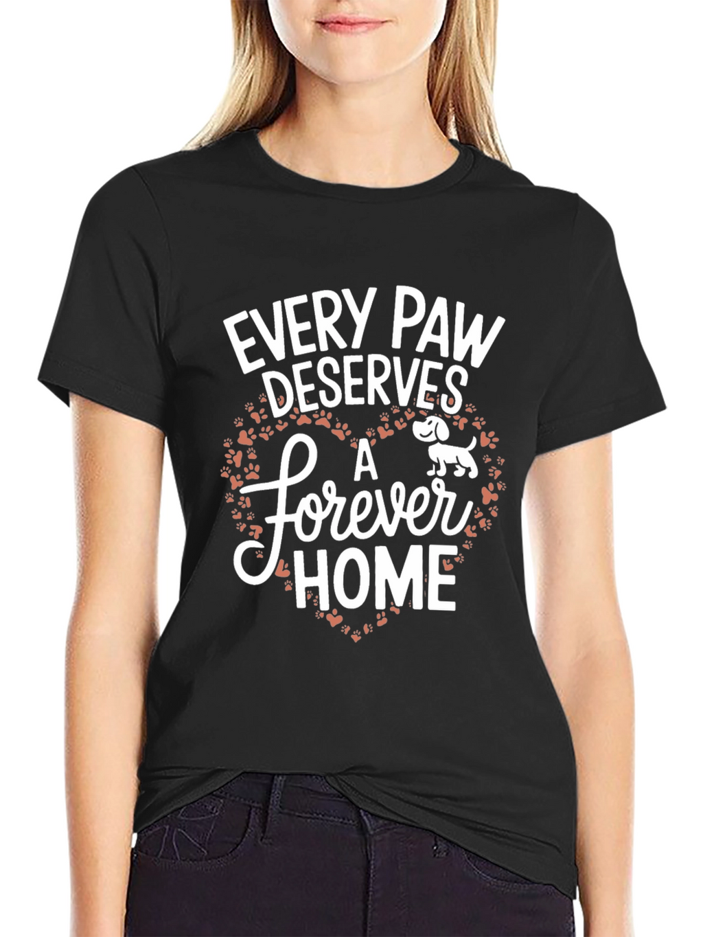 Every Paw Deserves A Forever Home Graphic Tee