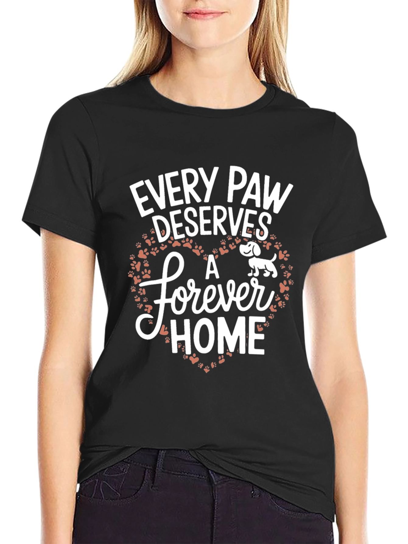 Every Paw Deserves A Forever Home Graphic Tee