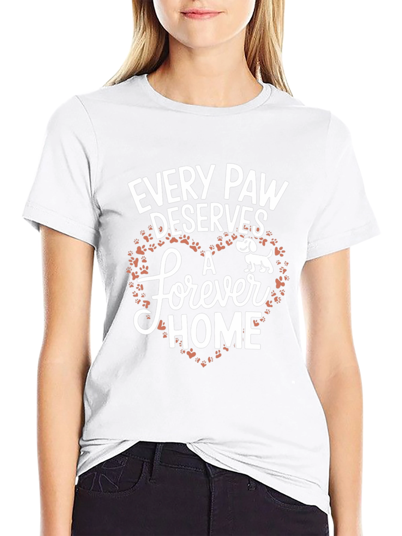 Every Paw Deserves A Forever Home Graphic Tee