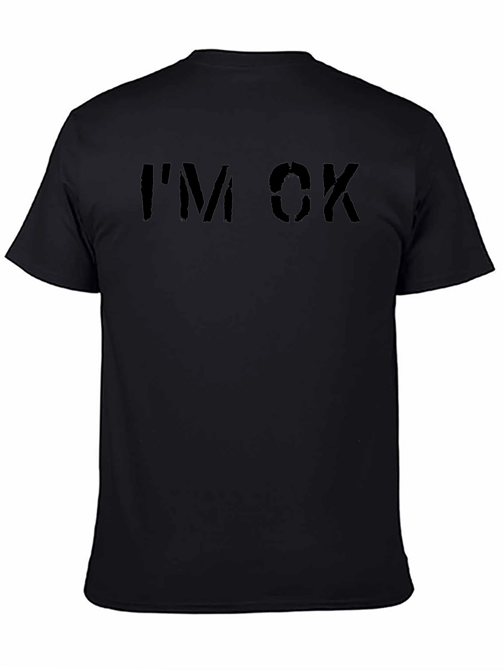 Im OK Graphic Tee - Black Casual T-Shirt