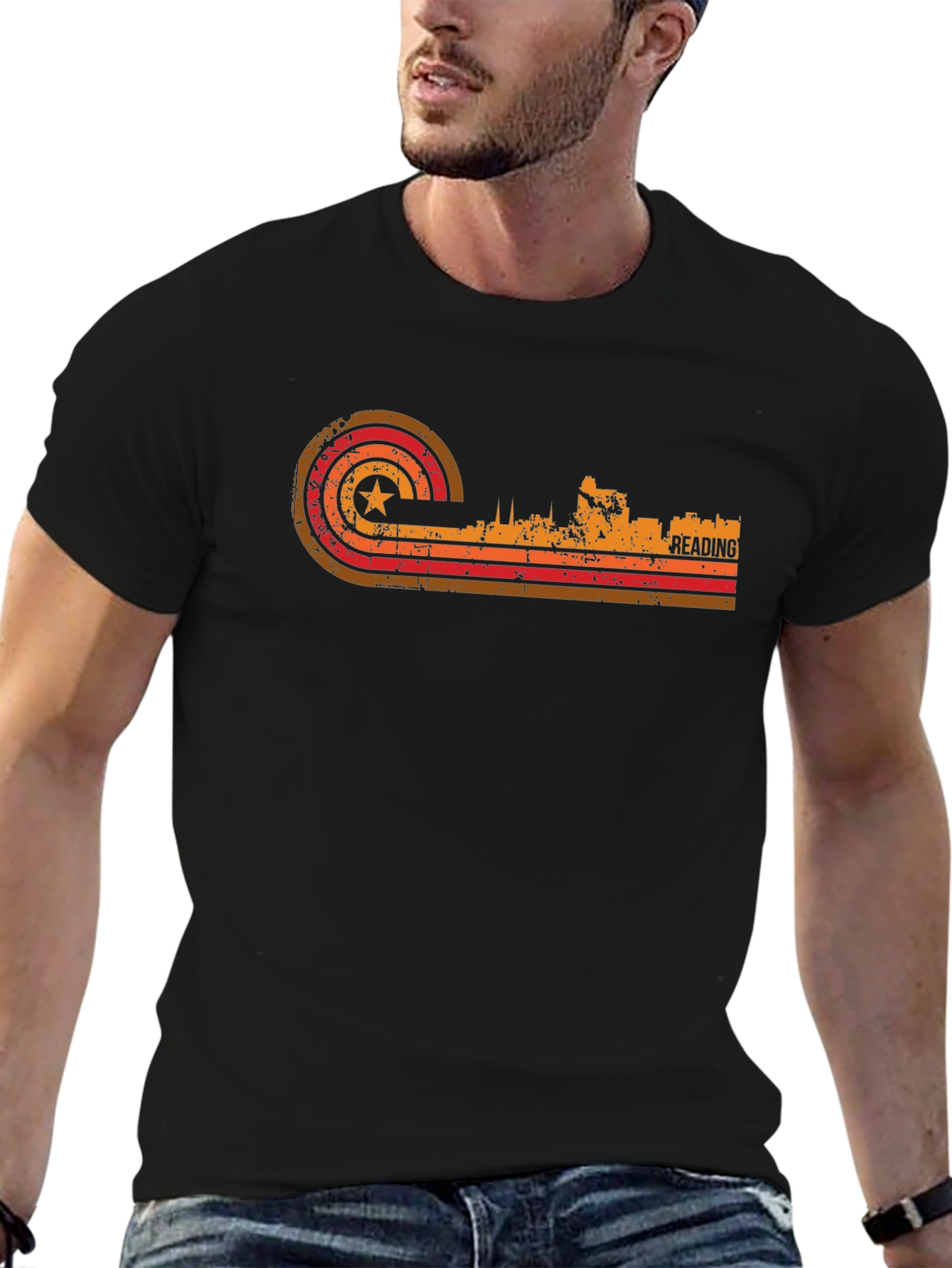 Reading Skyline Retro T-Shirt