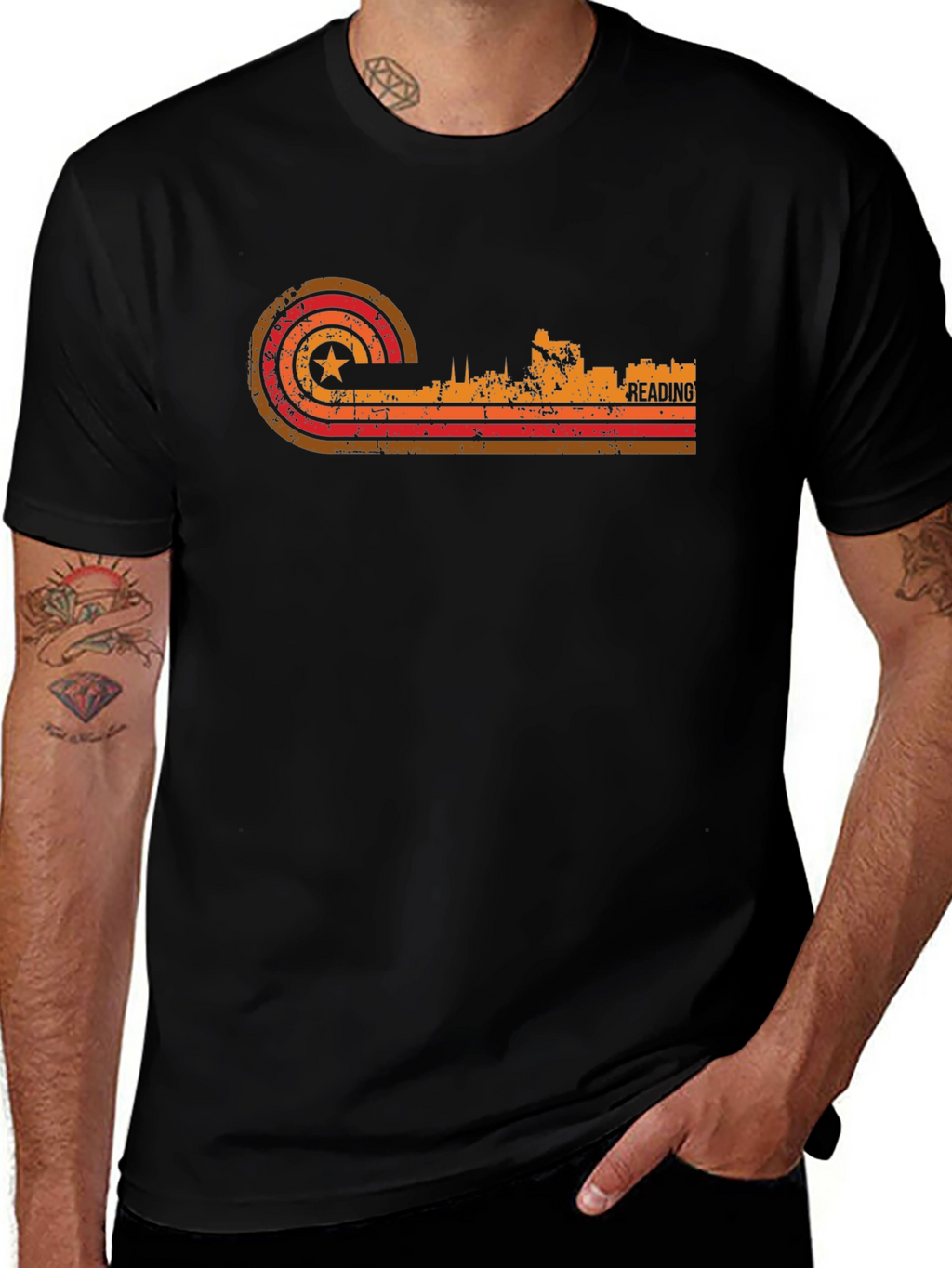 Reading Skyline Retro T-Shirt