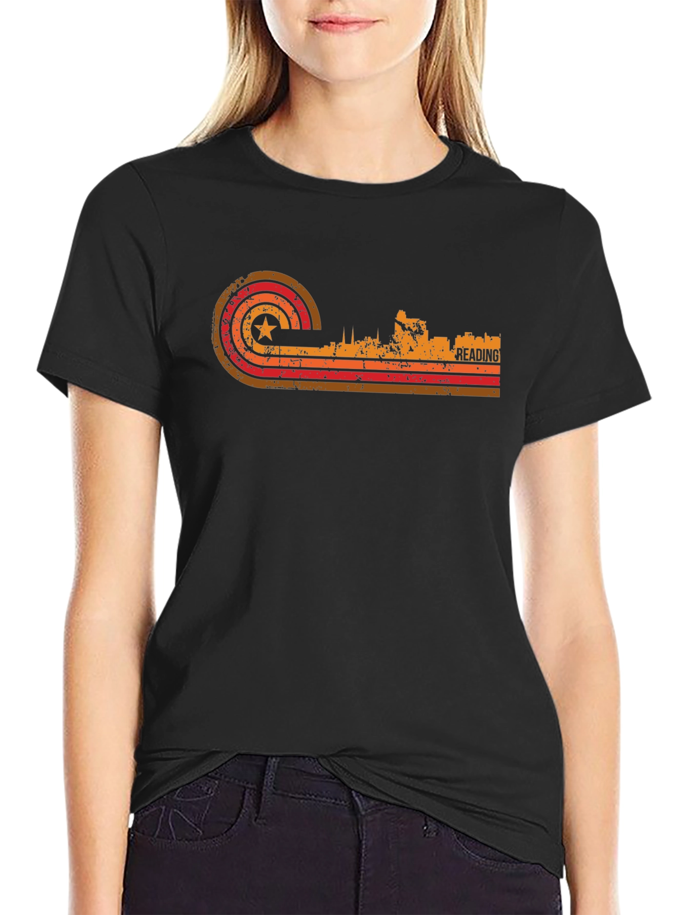 Reading Skyline Retro T-Shirt