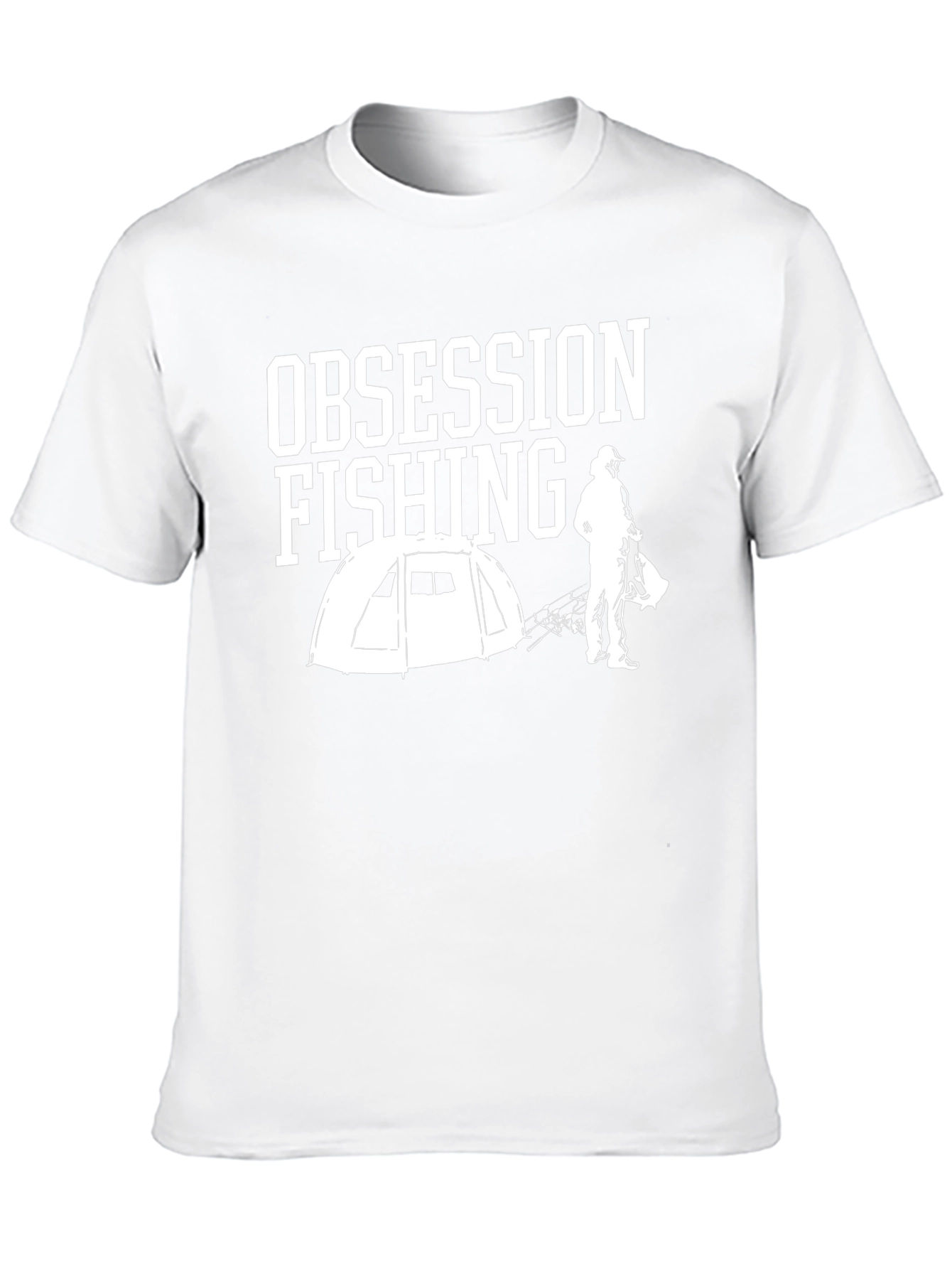 Obsession Fishing Graphic Tee - Mens Black Cotton T-Shirt