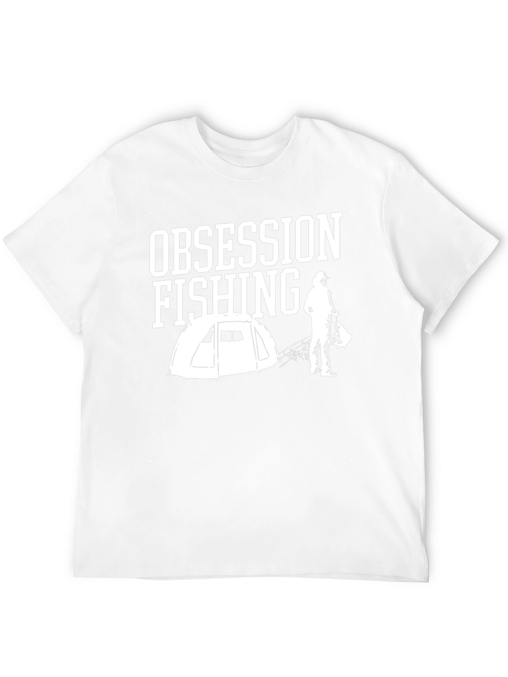 Obsession Fishing Graphic Tee - Mens Black Cotton T-Shirt