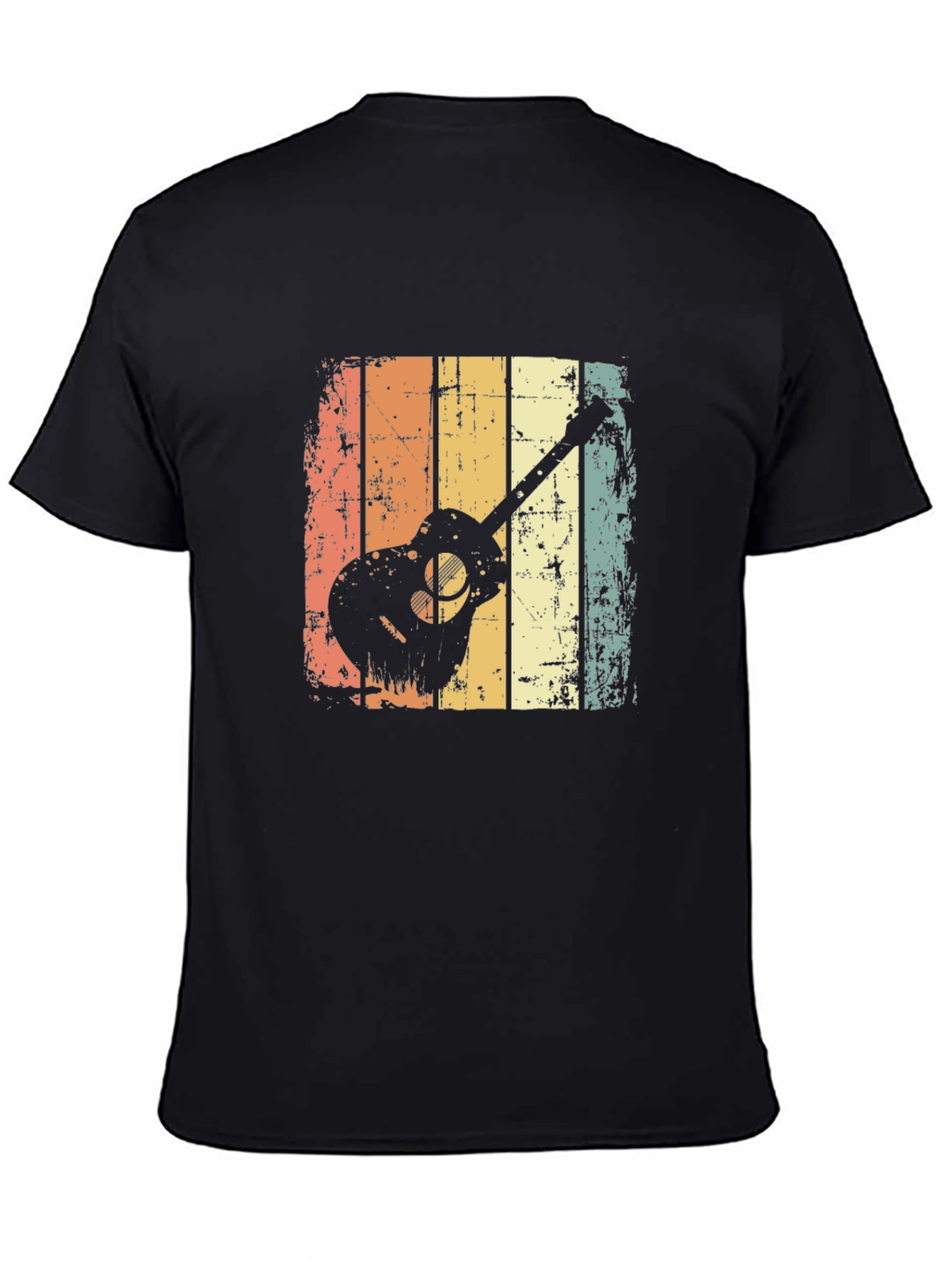 Vintage Guitar Graphic Tee - Retro Music Lover Shirt