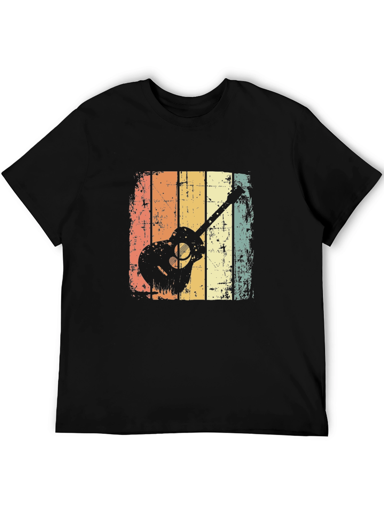 Vintage Guitar Graphic Tee - Retro Music Lover Shirt