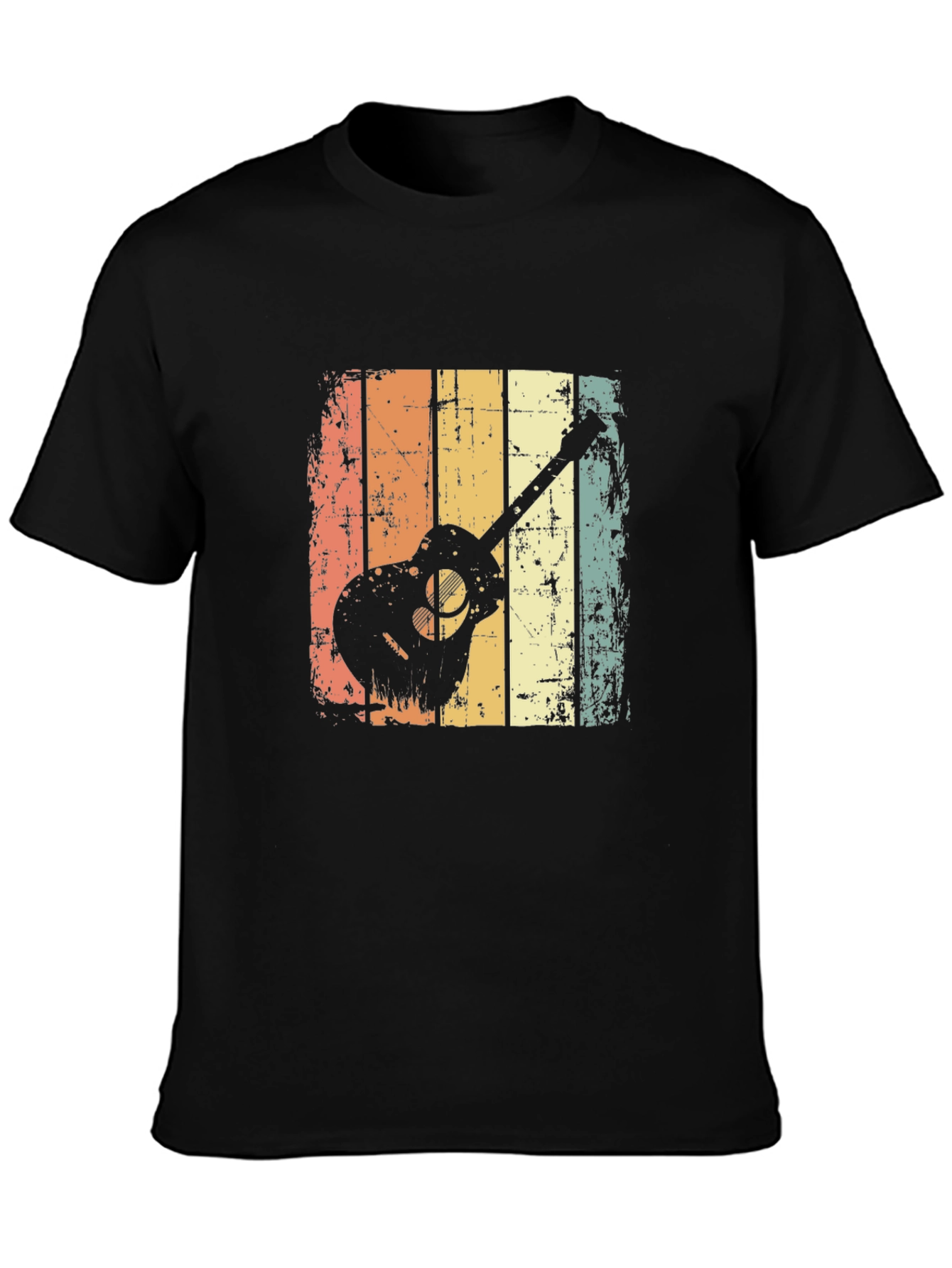 Vintage Guitar Graphic Tee - Retro Music Lover Shirt
