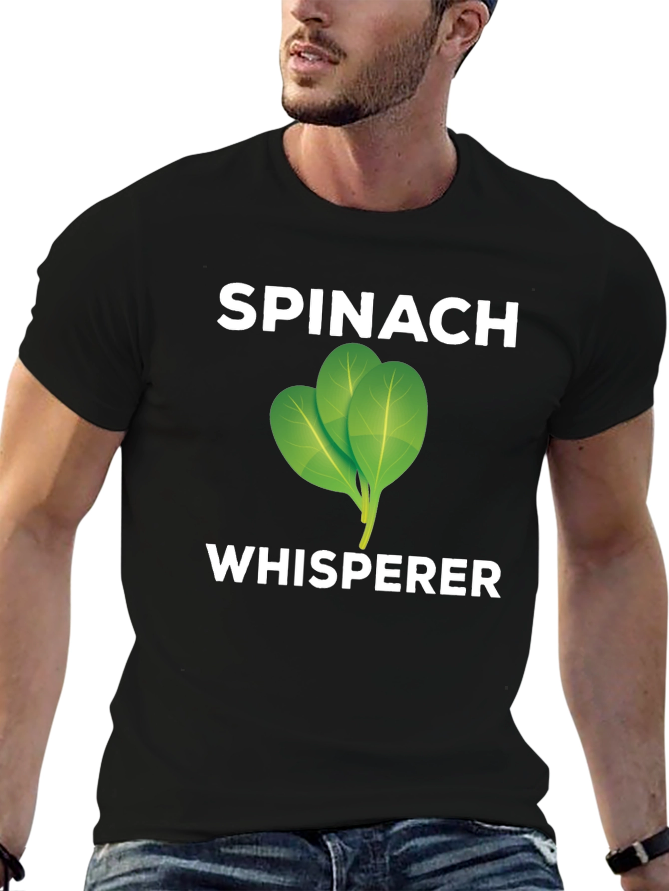 Spinach Whisperer Graphic Tee - Black